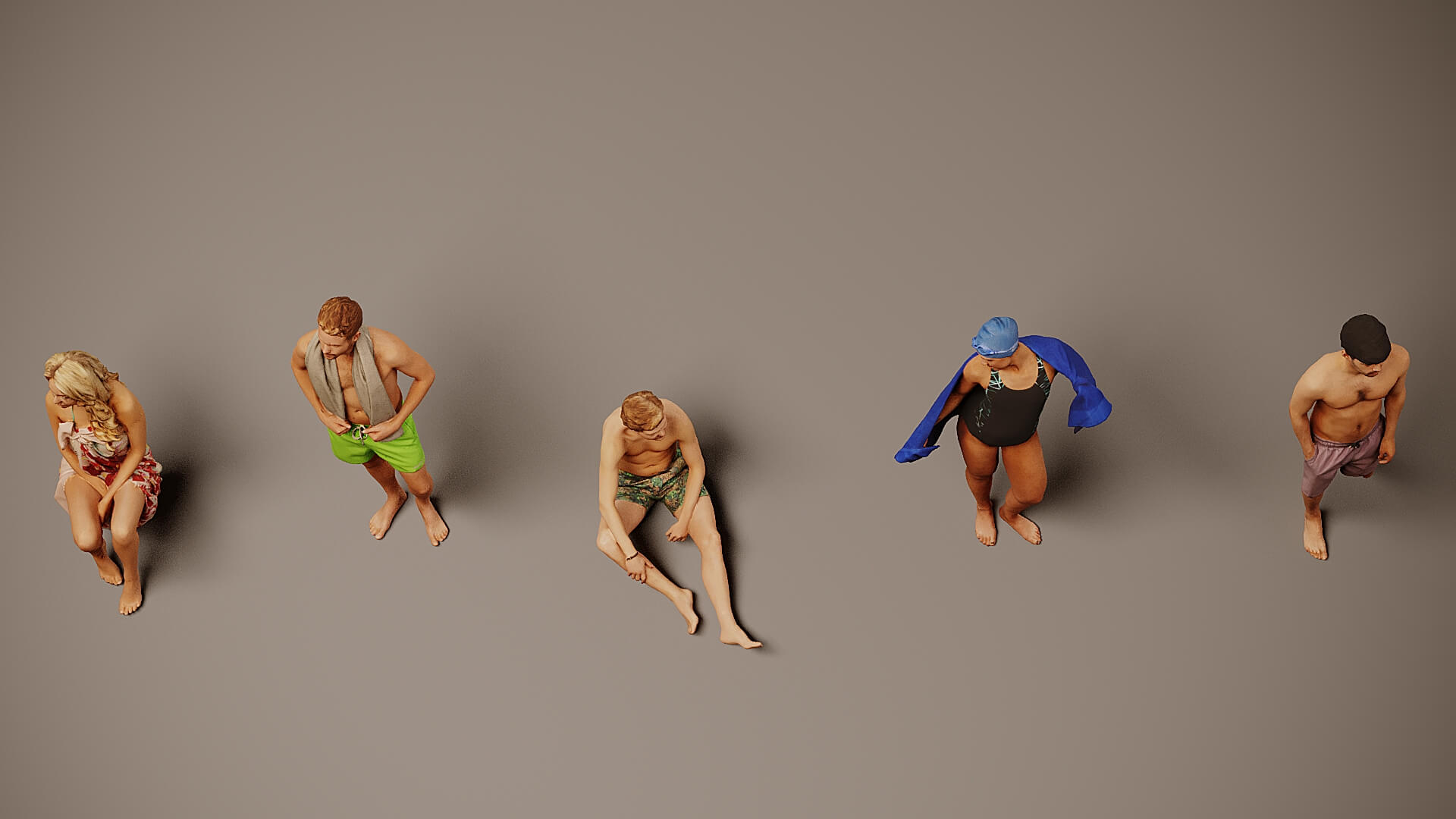 Models of People x 5 21 3D Model