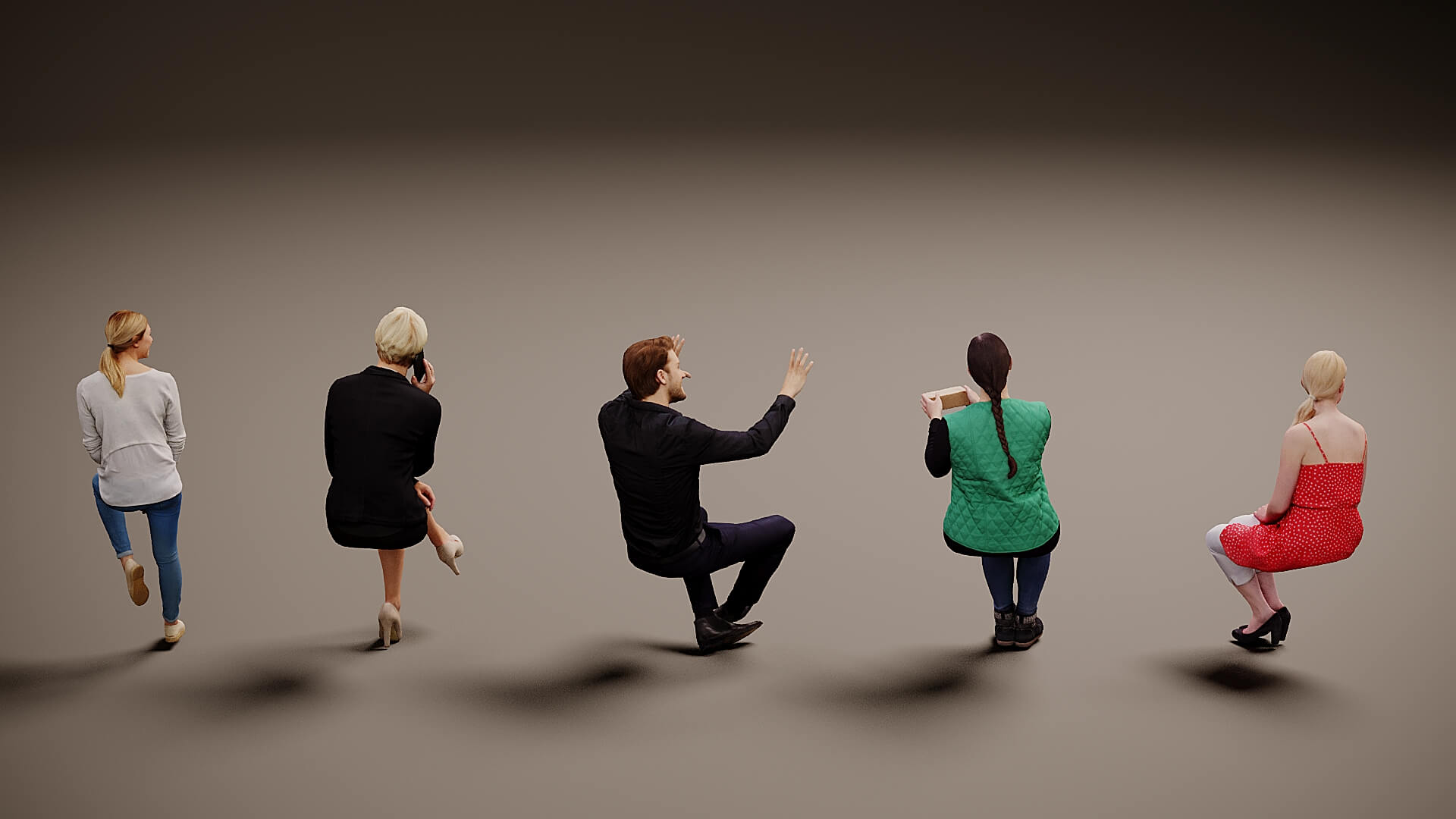 Models of People x 5 23 3D Model