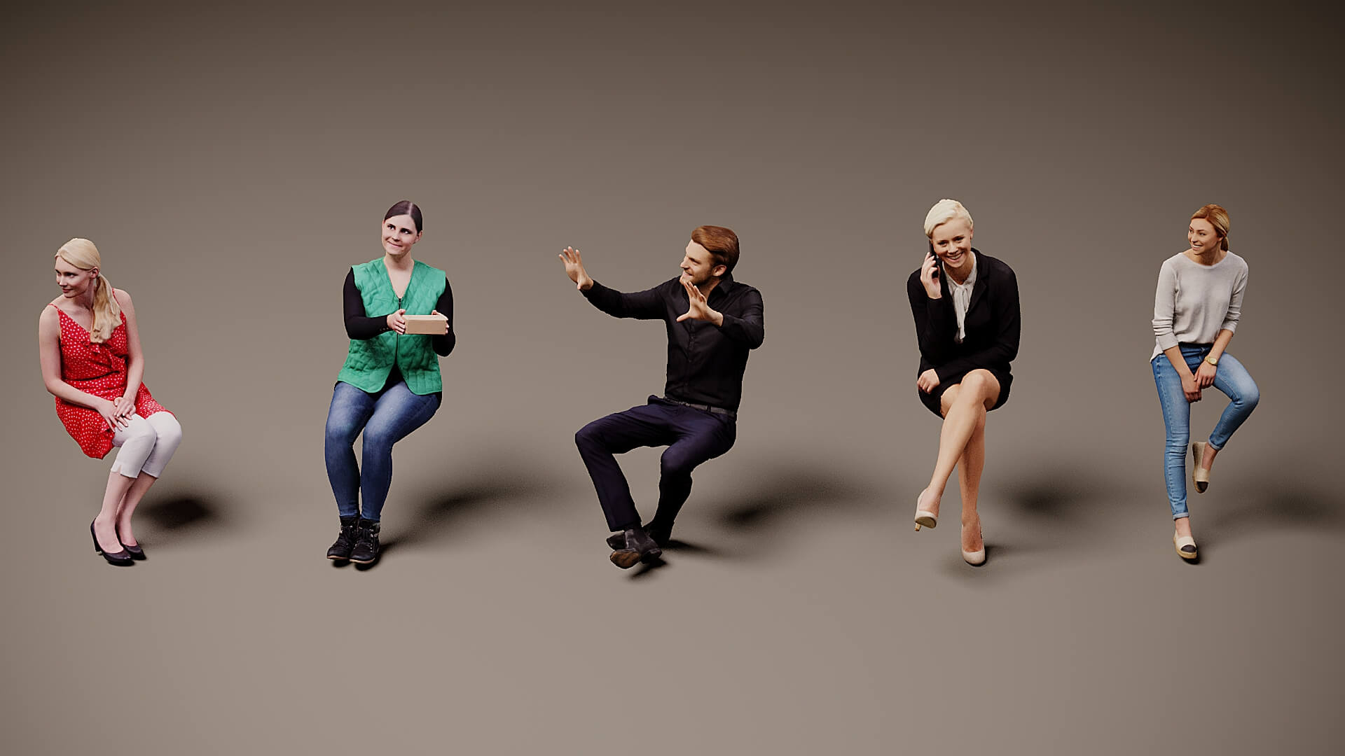 Models of People x 5 23 3D Model
