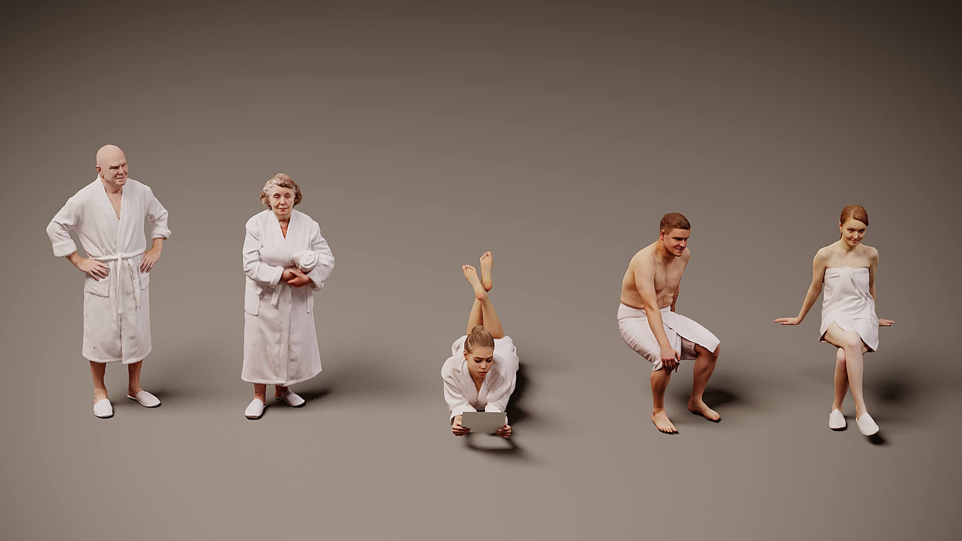 Models of People x 5 24 3D Model