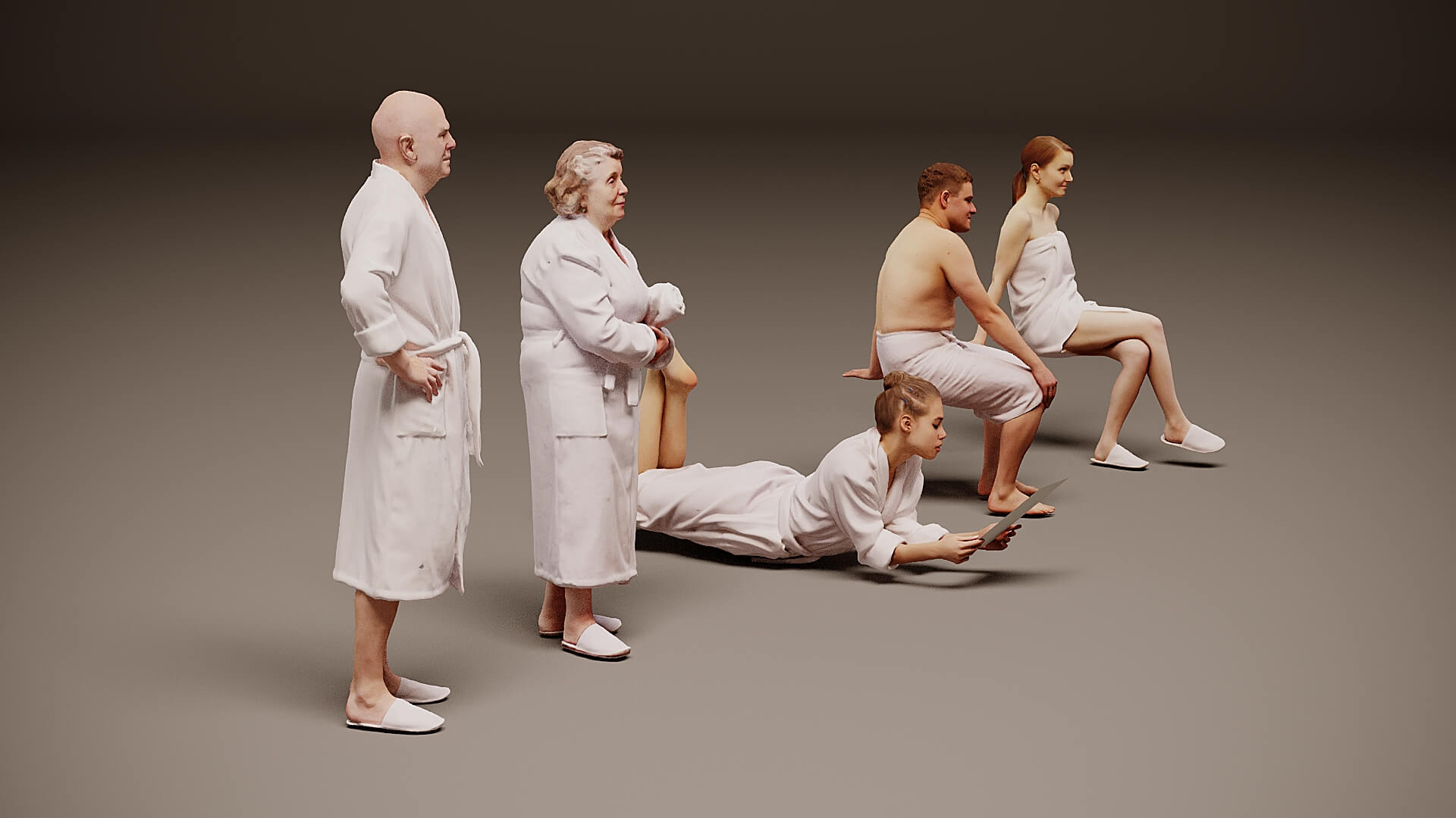 Models of People x 5 24 3D Model
