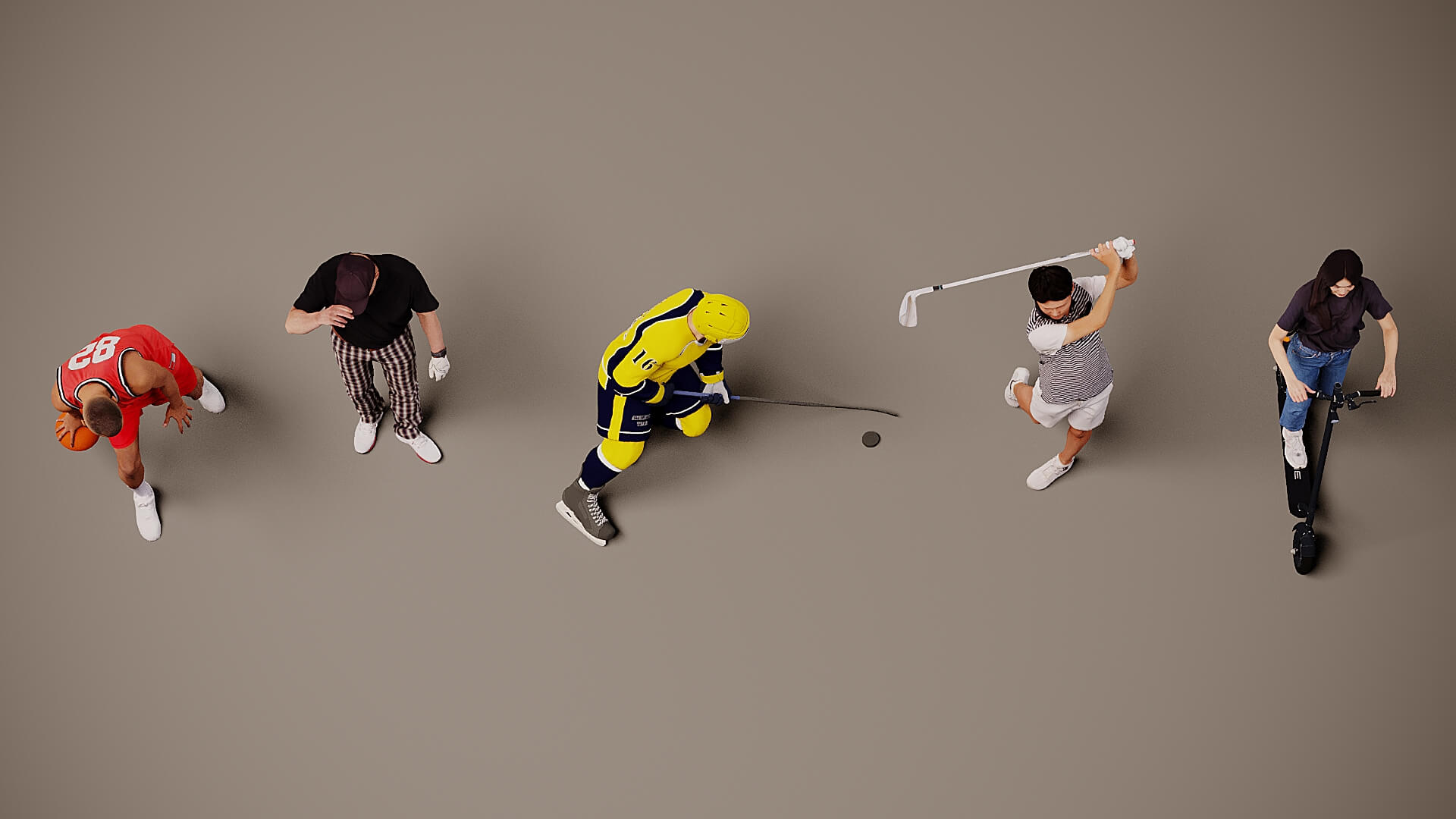 Models of People x 5 25 3D Model