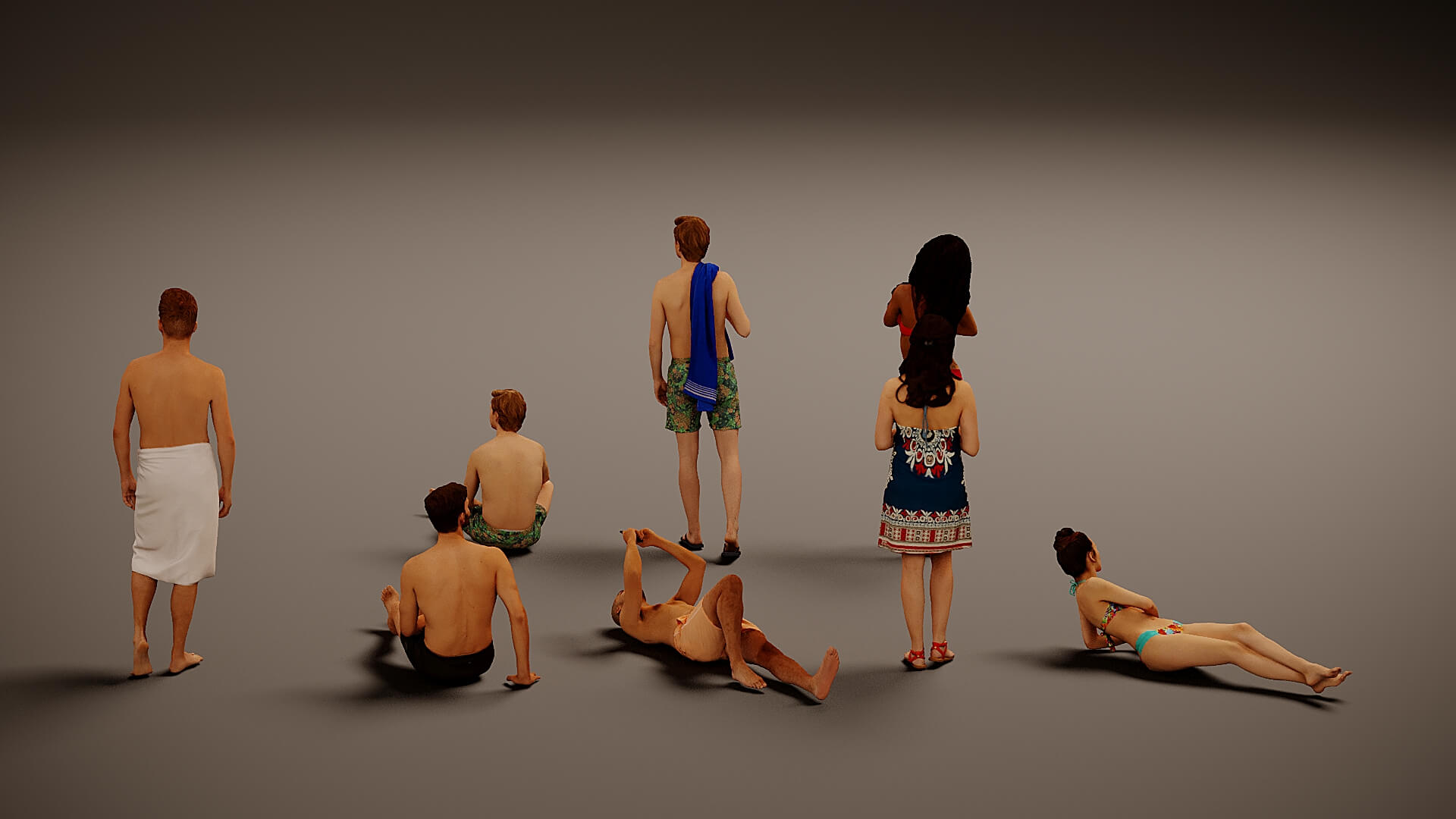 Models of People x 8 3D Model