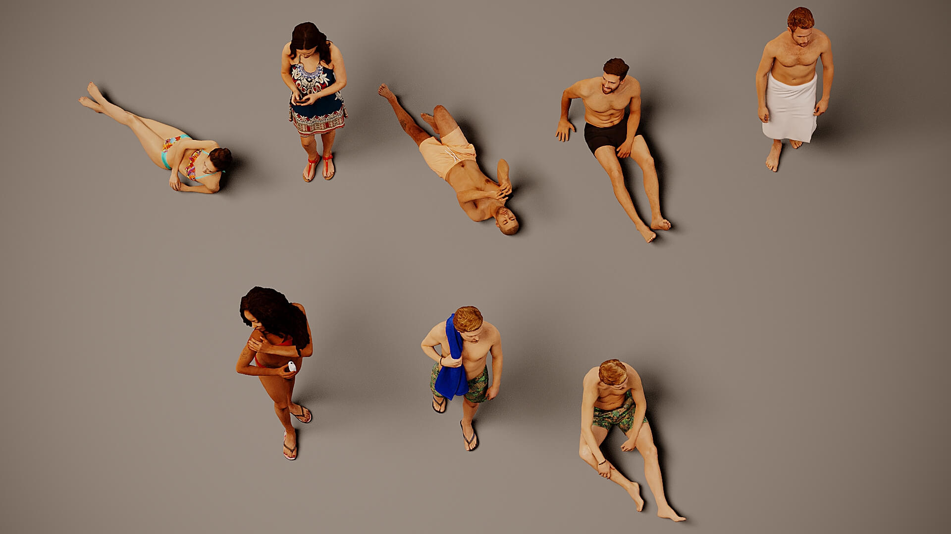 Models of People x 8 3D Model