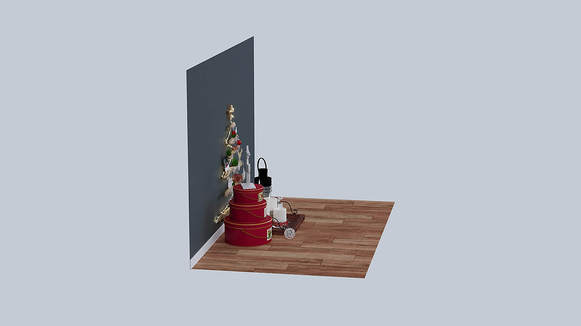 New Year Decorative Set 00 3D Model