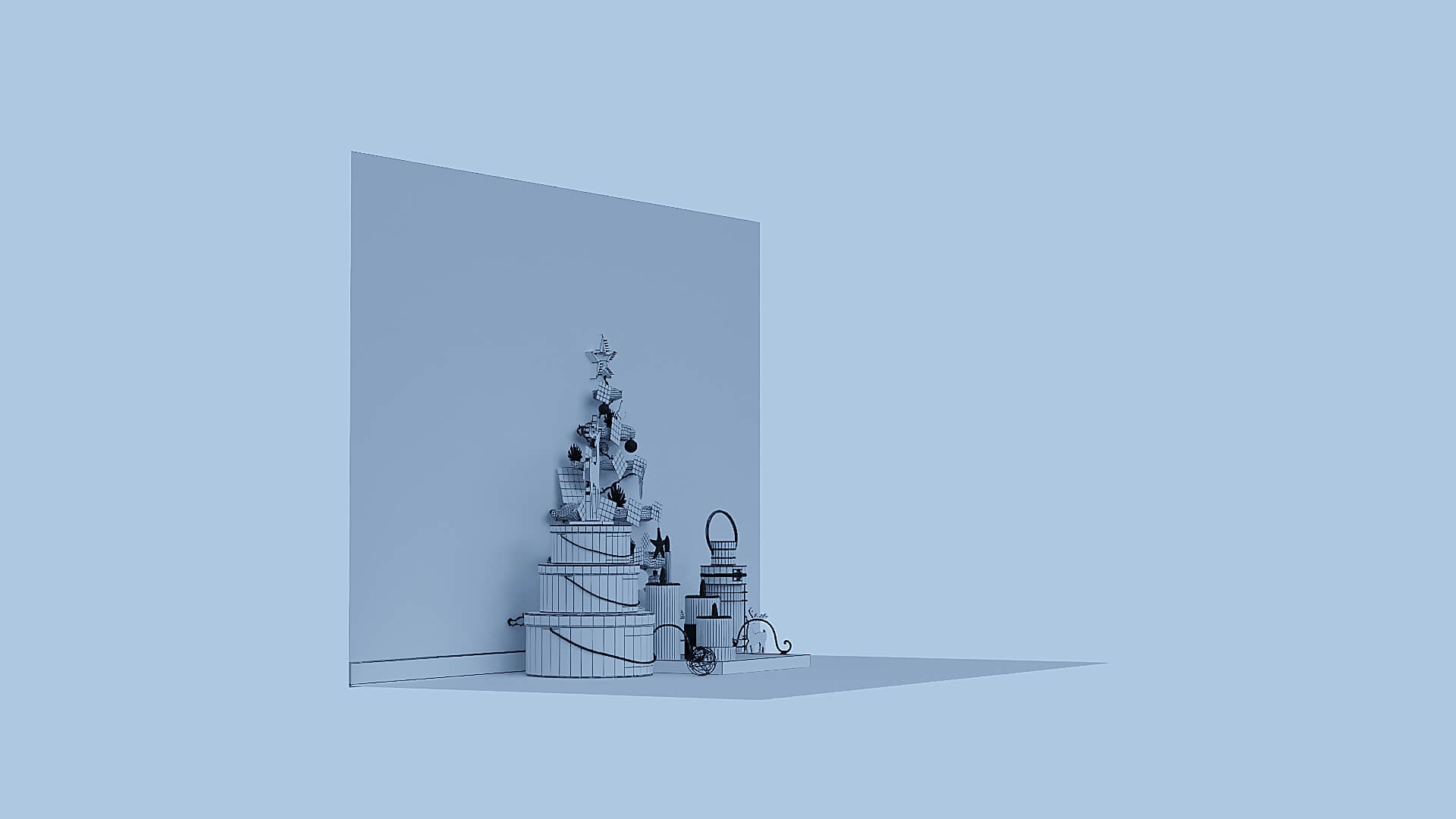 New Year Decorative Set 00 3D Model