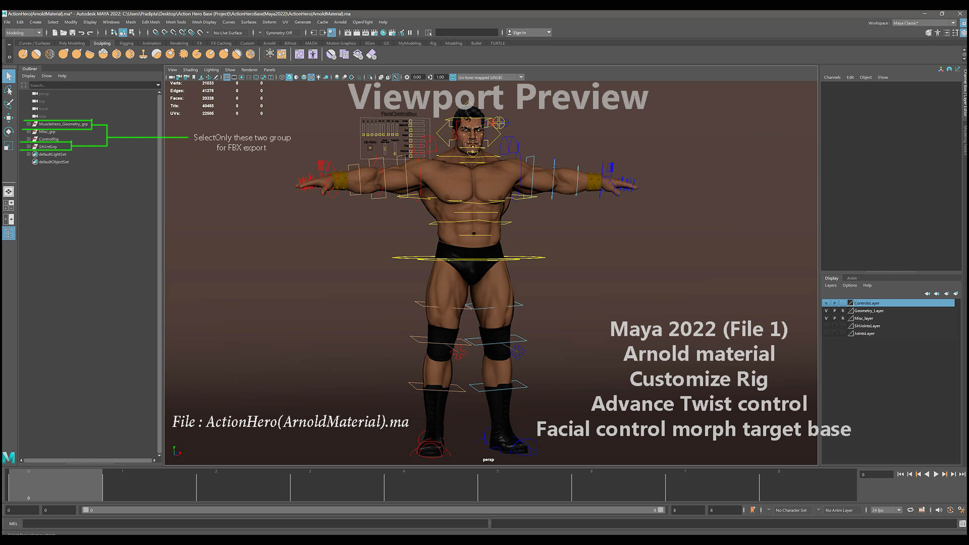 Action Hero Base 3D Model