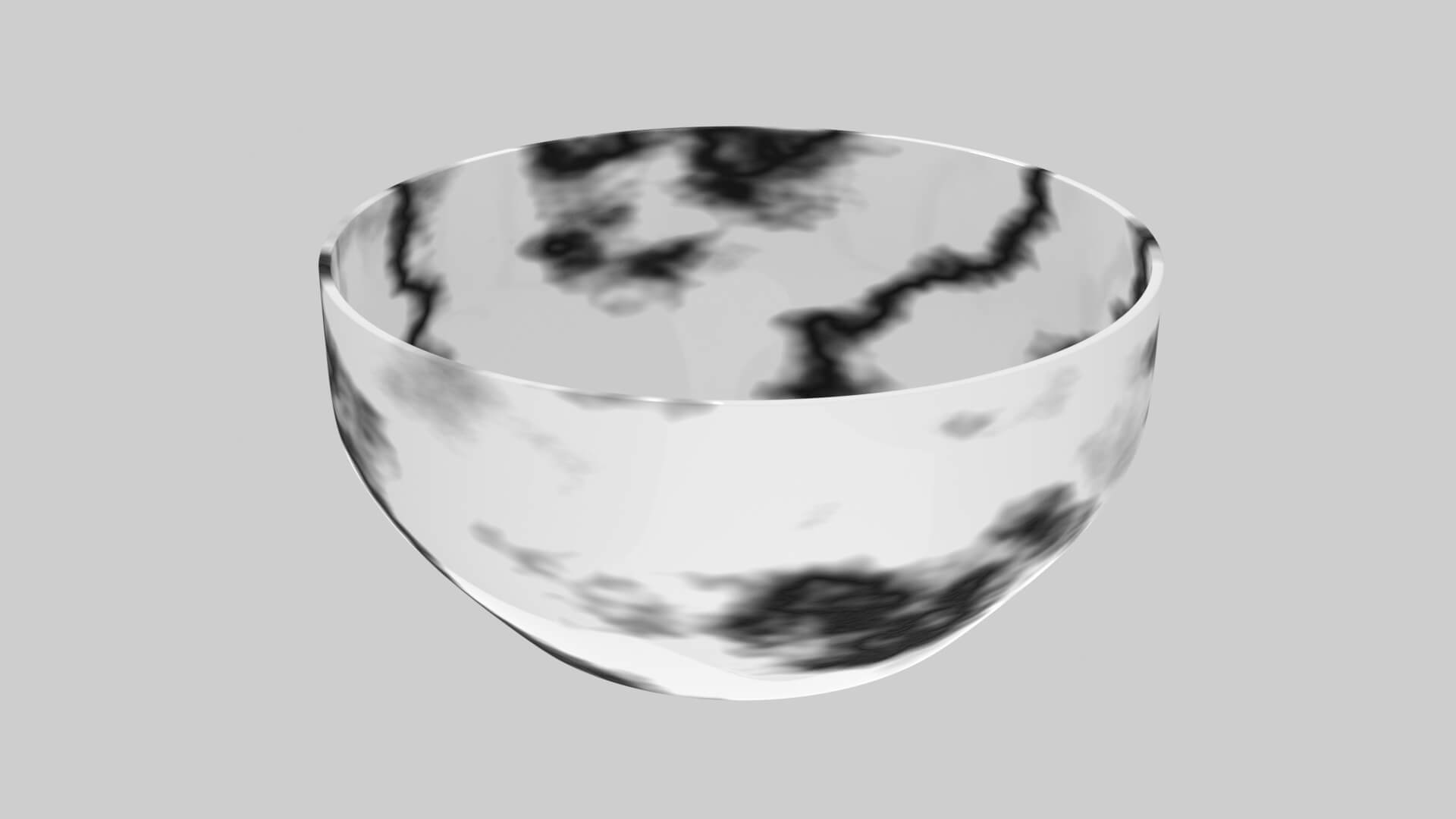 Marble Ceramic Bowl 3D Model
