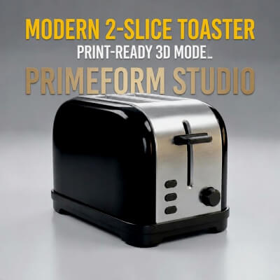 3D Model Modern Kitchen Toaster - Architectural Visuals