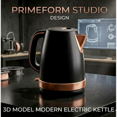 3D Model Modern Electric Kettle - Architectural Visuals