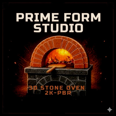 Stylized Stone Oven 3D Model