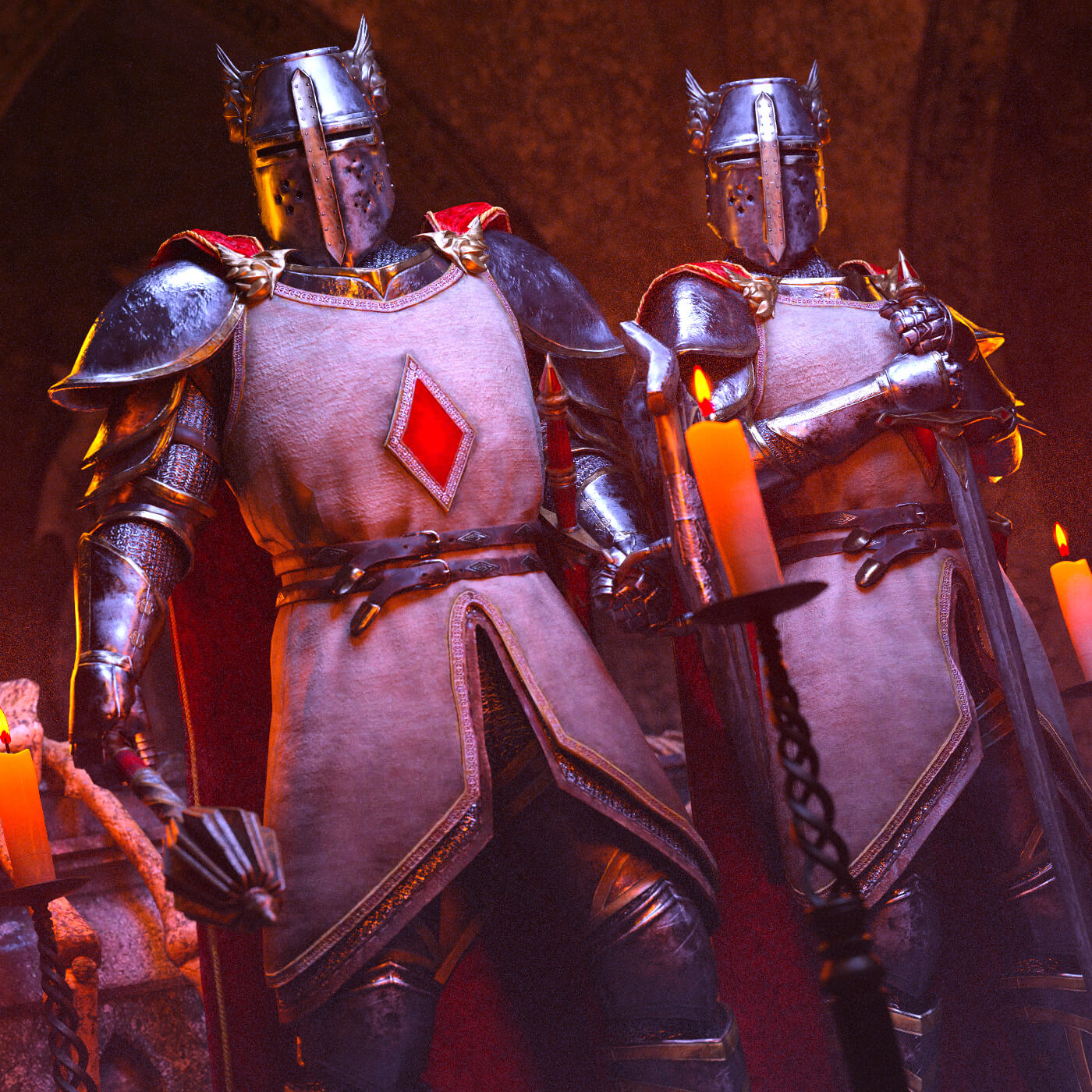 Hide Your Elves Hide Your Cats The Divine Crusader Is Back 3D Render, Digital Artwork by Prophecy