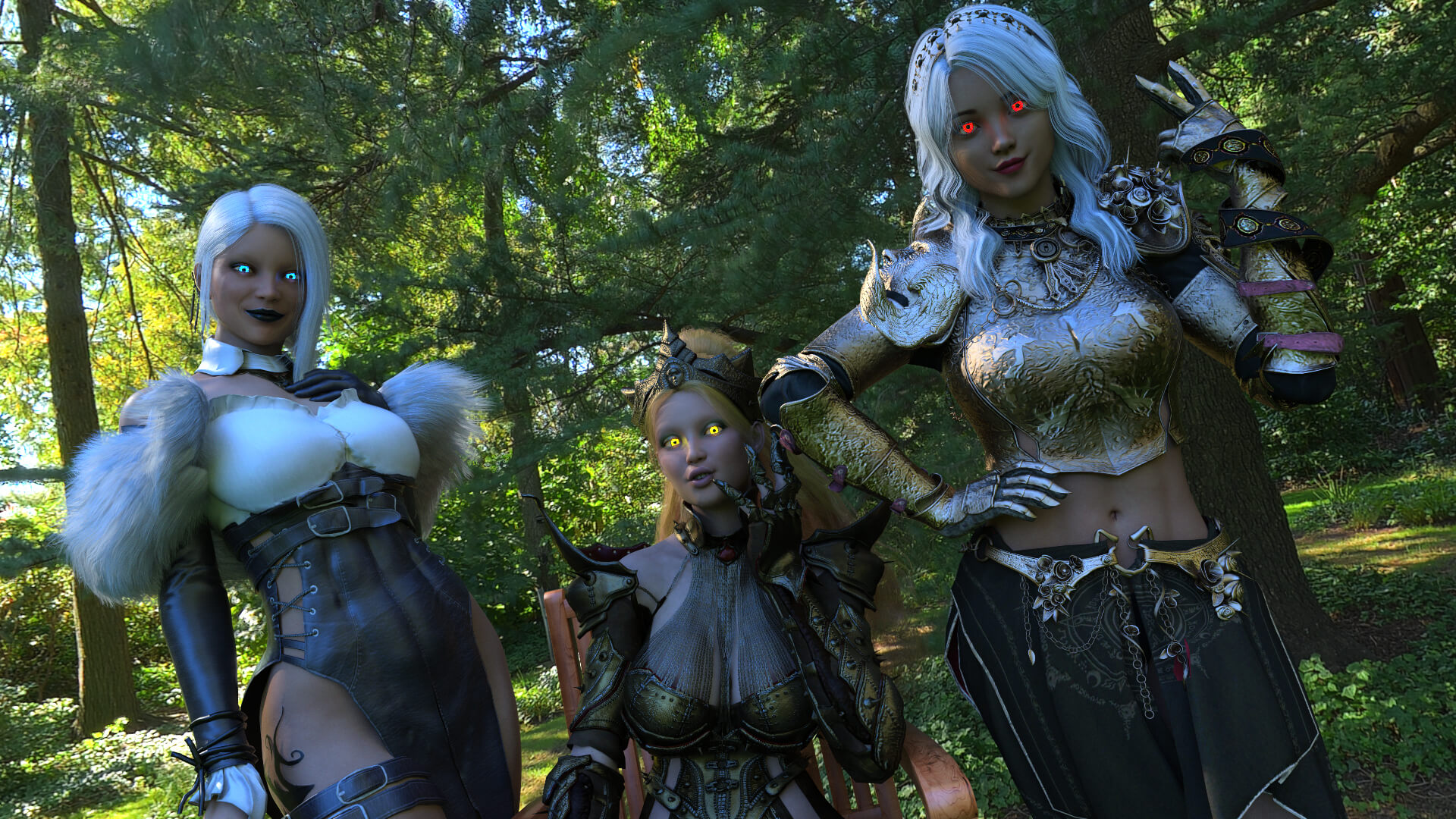 Goddesses in The Forest 3D Render, Digital Artwork by PTBRengoku