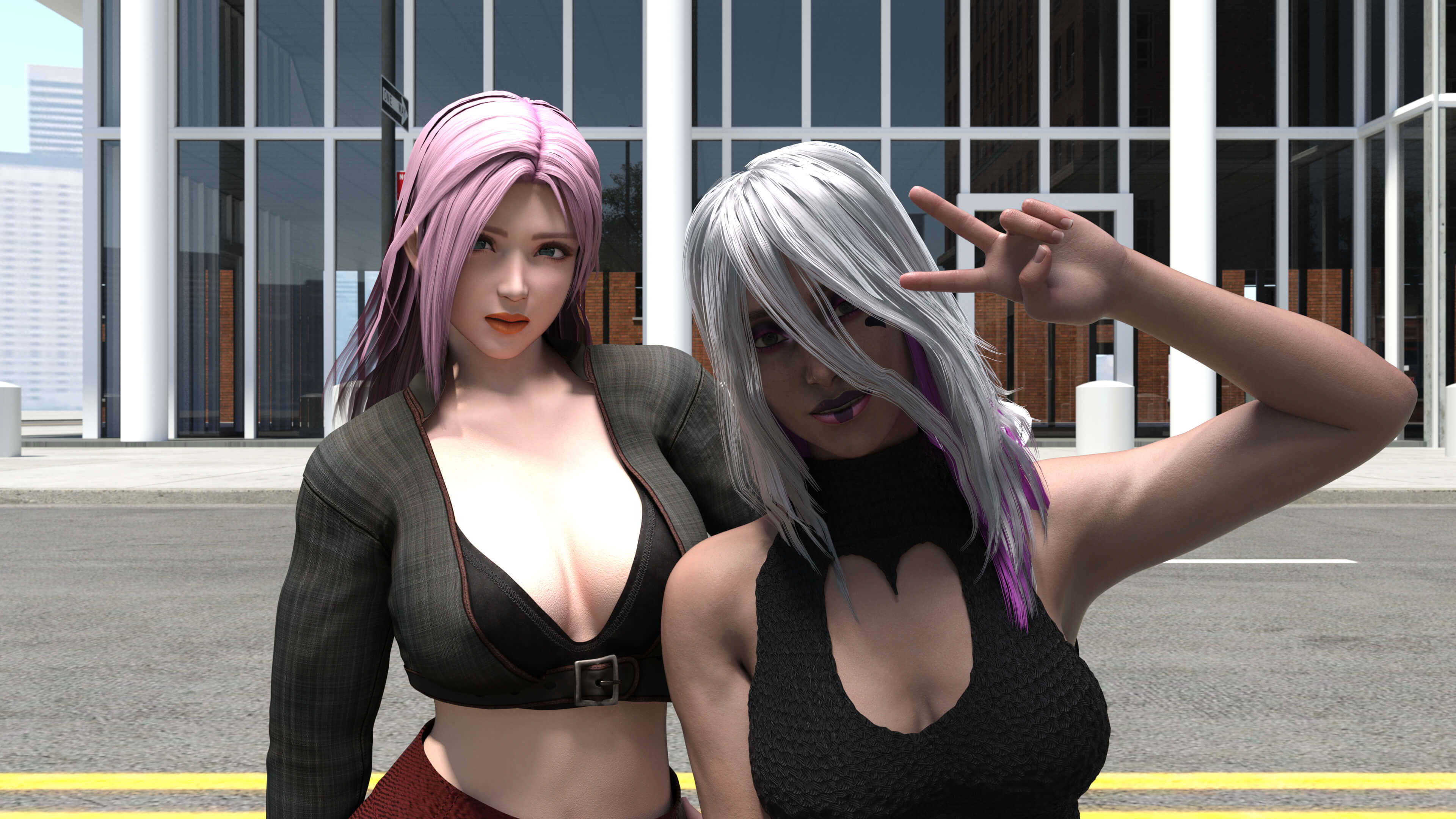 Sable and Elisa 3D Render, Digital Artwork by PTBRengoku