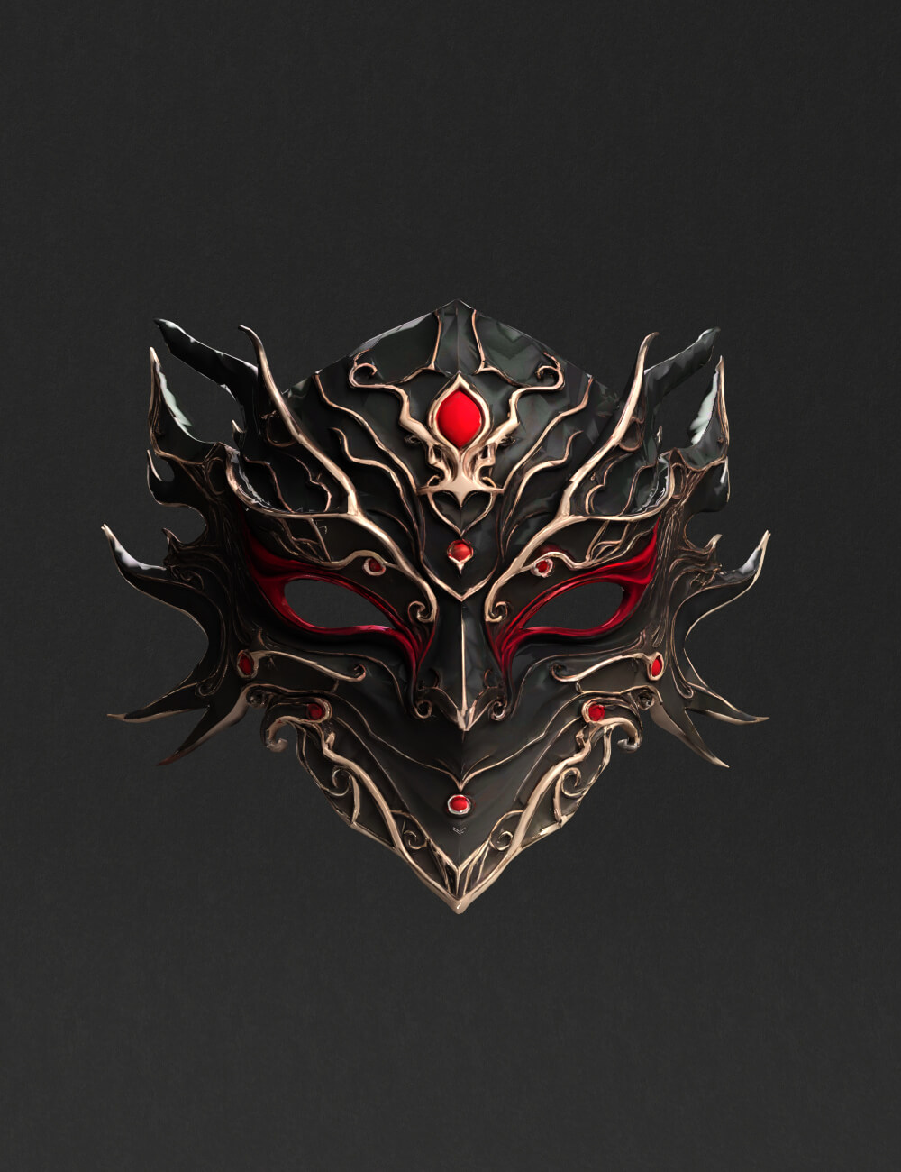 PU Crimson Wyrm Mask for Genesis 9 Daz Content