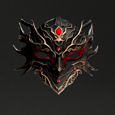 PU Crimson Wyrm Mask for Genesis 9