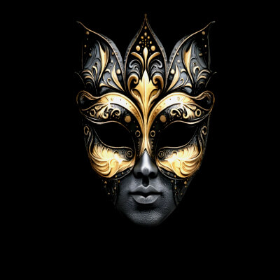 PU the Black Carnival Mask for Genesis 9