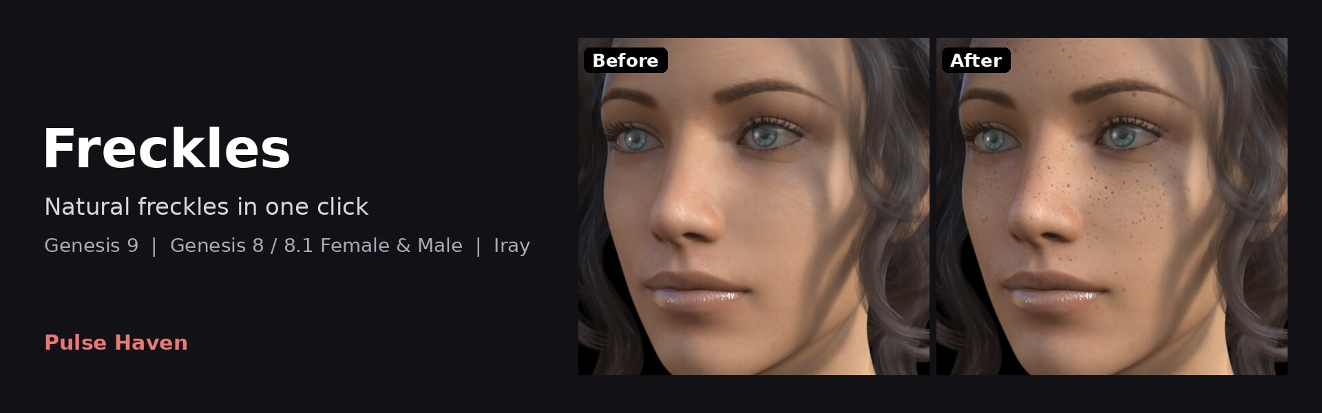 Freckles One Click for DAZ 3D Daz Content