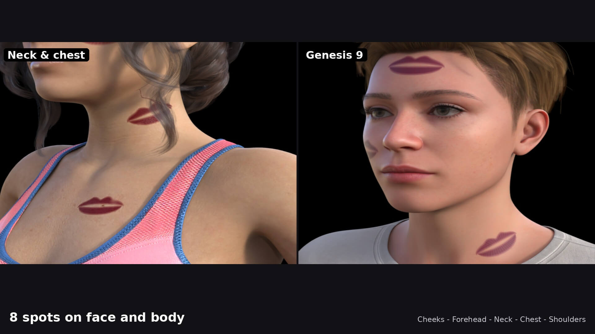 Lipstick Marks One Click for DAZ 3D Daz Content