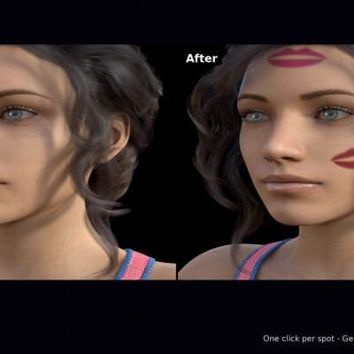 Lipstick Marks One Click for DAZ 3D