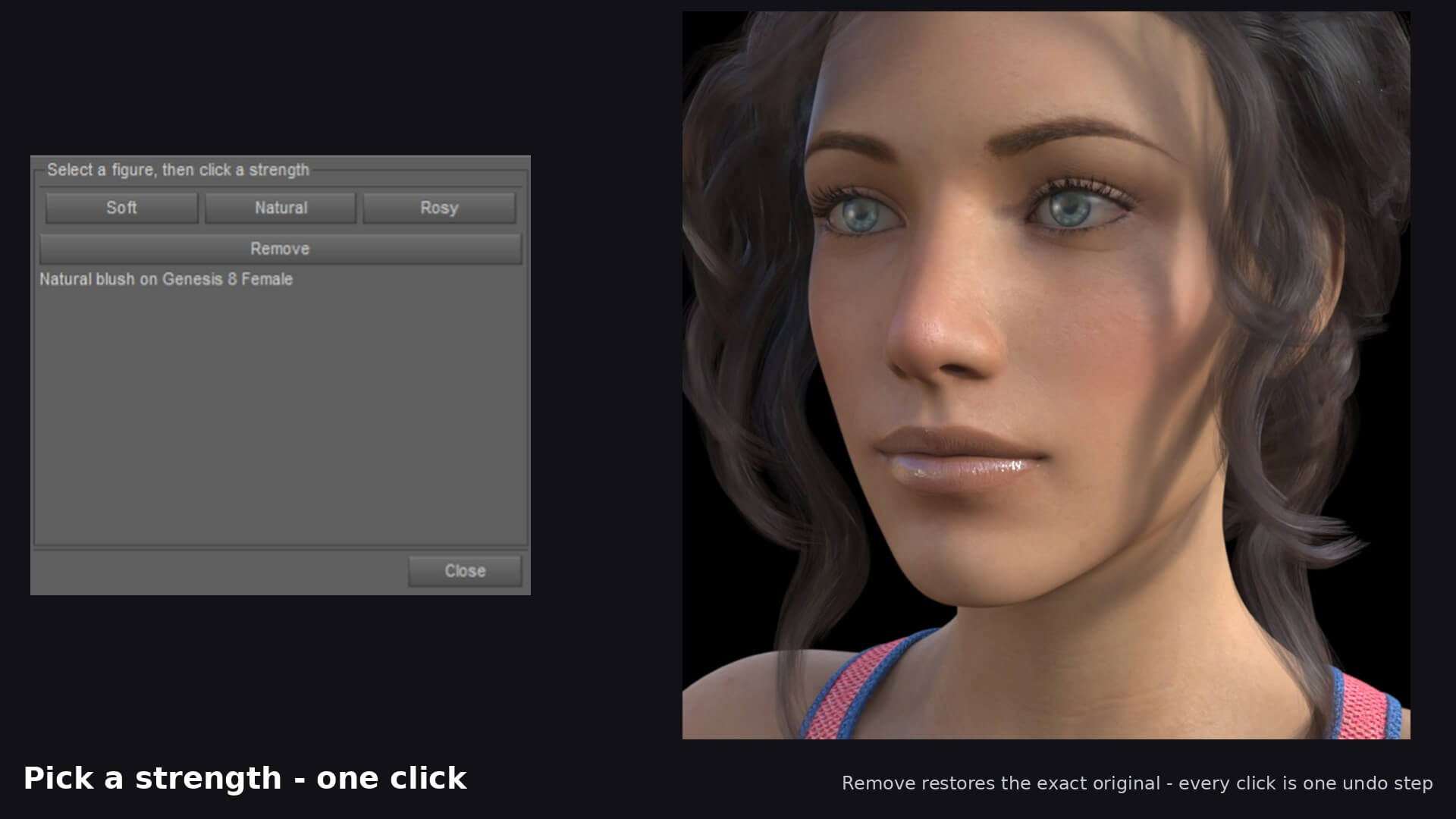 One-Click Blush for DAZ 3D Daz Content