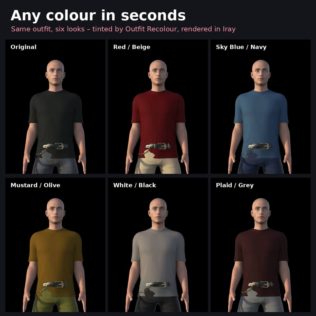 Outfit / Clothing Color Changer for DAZ 3D Daz Content