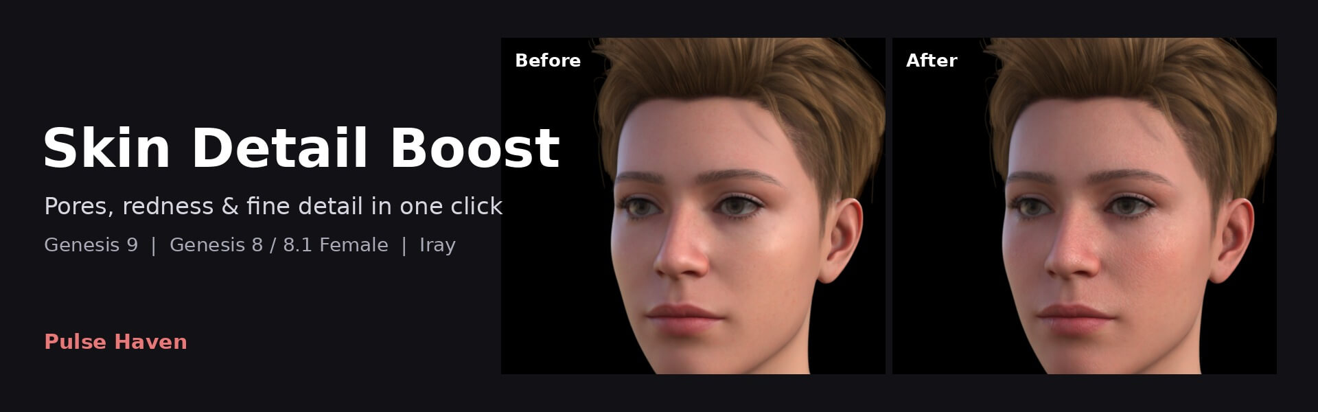 One Click Skin Enhance for Daz 3D Daz Content
