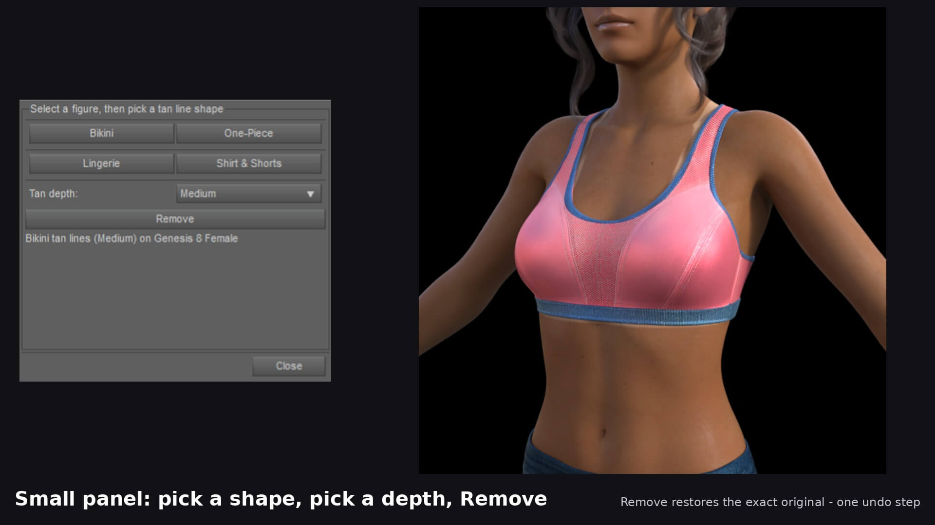 Tan Lines One Click for DAZ 3D Daz Content