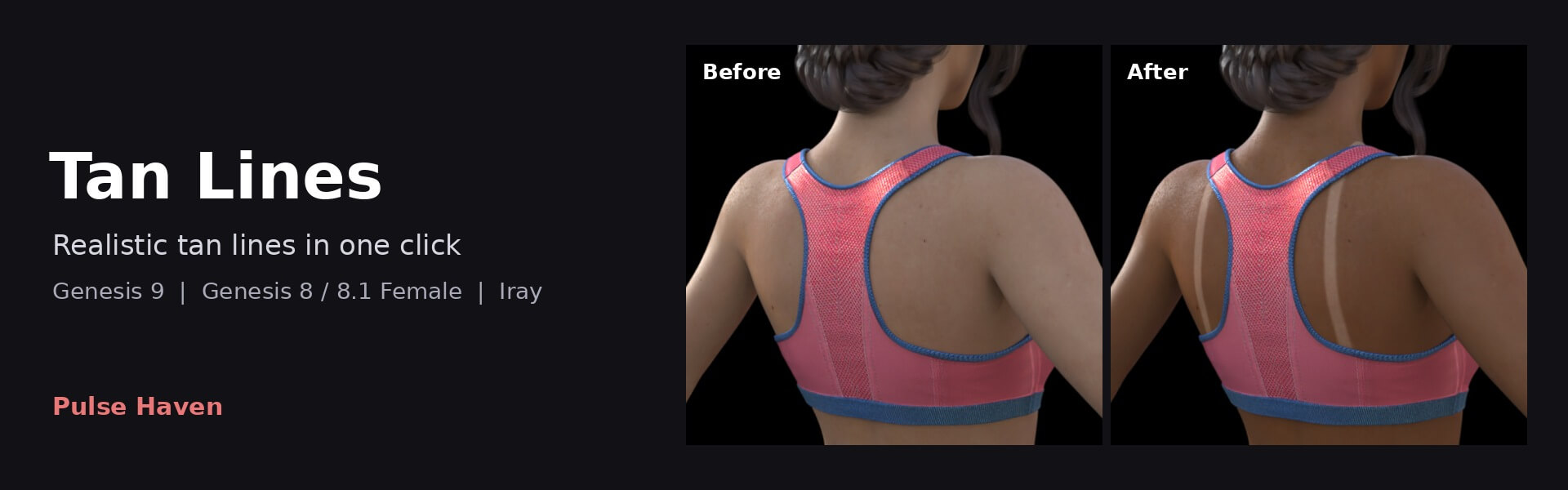 Tan Lines One Click for DAZ 3D Daz Content