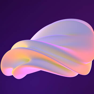 Ethereal Iridescent 3D Fluid Sculpture 3D Wallpaper