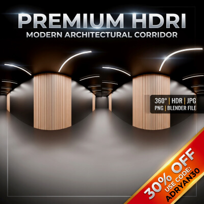 Modern Architectural Corridor 360 HDRI