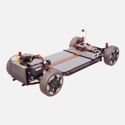 Electric AWD 4x4 Vehicle EV Chassis with Battery Powertrain