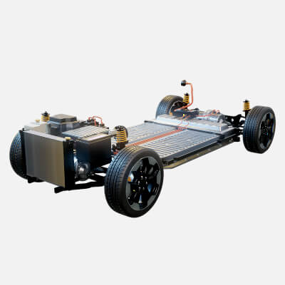 Electric AWD 4x4 Vehicle EV Chassis with Battery Powertrain