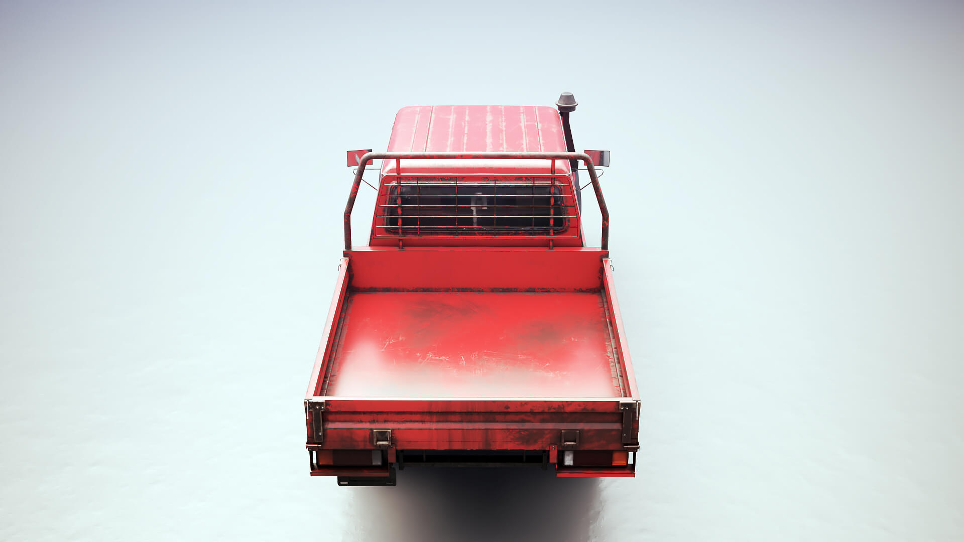 Off-Road Pickup Truck Double Cab 4x4 Rigged PBR Midpoly Worn 3D Model