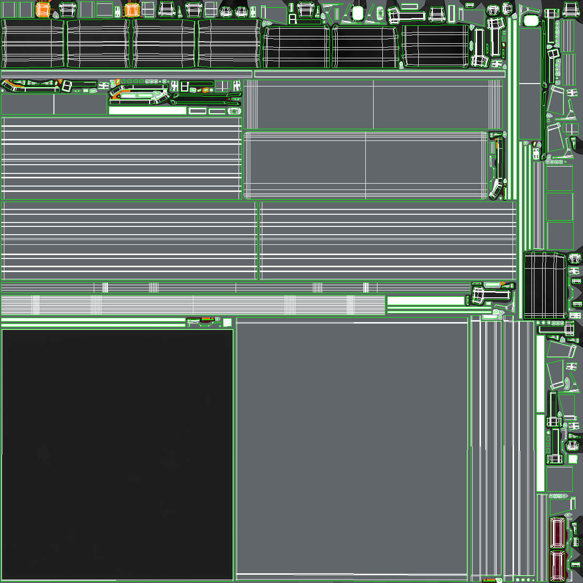 Off-Road Pickup Truck Double Cab 4x4 Rigged PBR Midpoly 3D Model