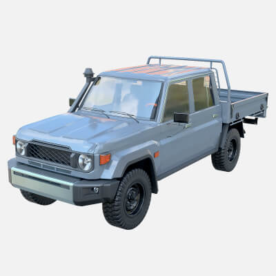 Off-Road Pickup Truck Double Cab 4x4 Rigged PBR Midpoly