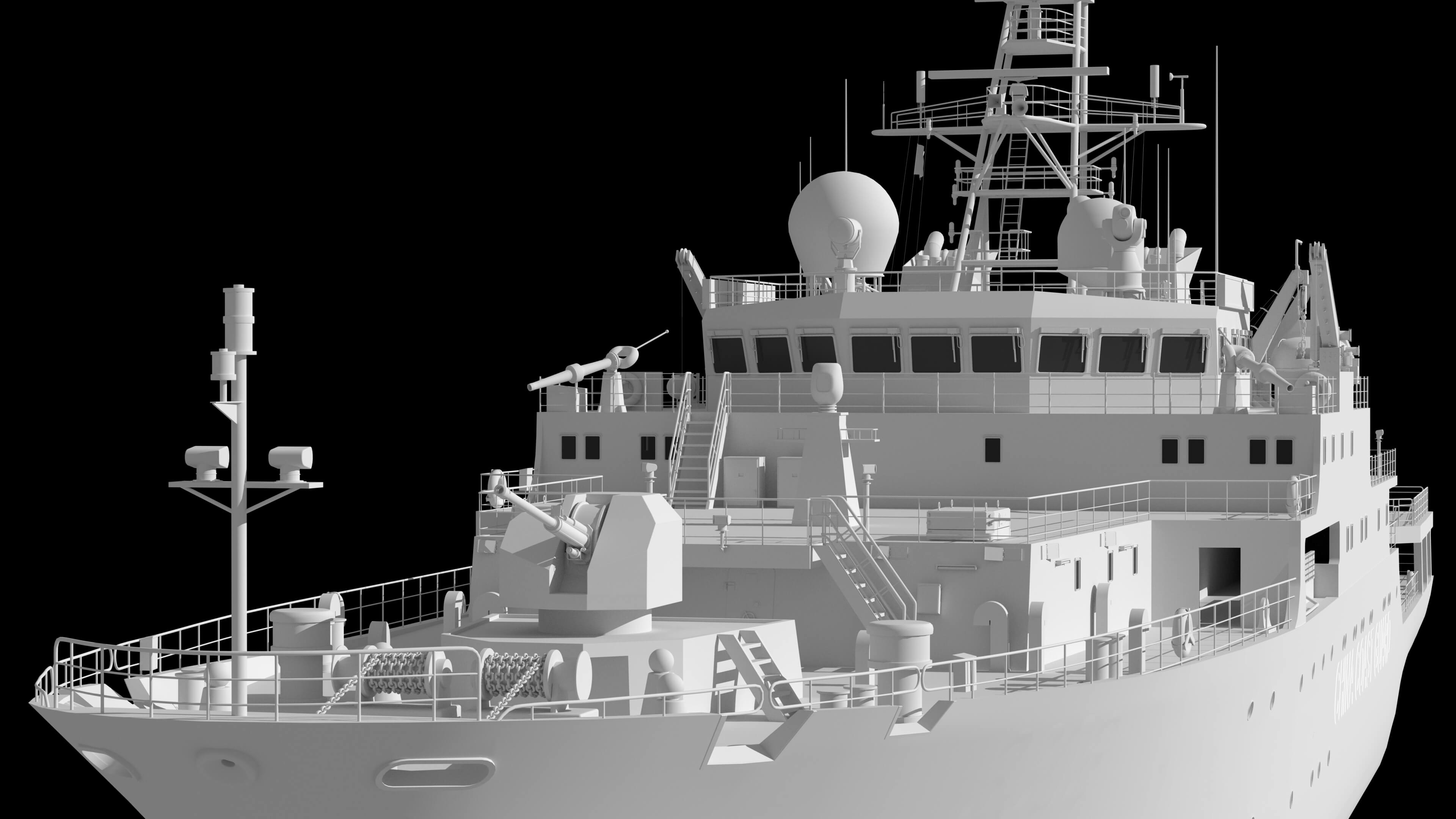 China Coast Guard Vessel 3306 &ndash Maritime Law Enforceme 3D Model
