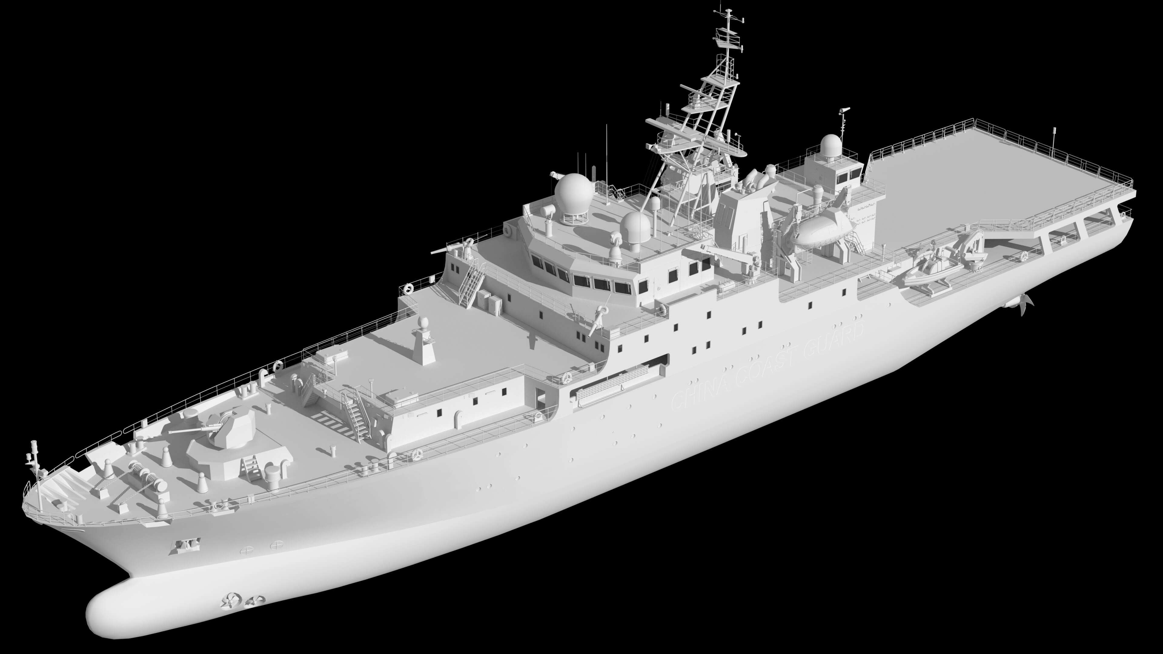 China Coast Guard Vessel 3306 &ndash Maritime Law Enforceme 3D Model