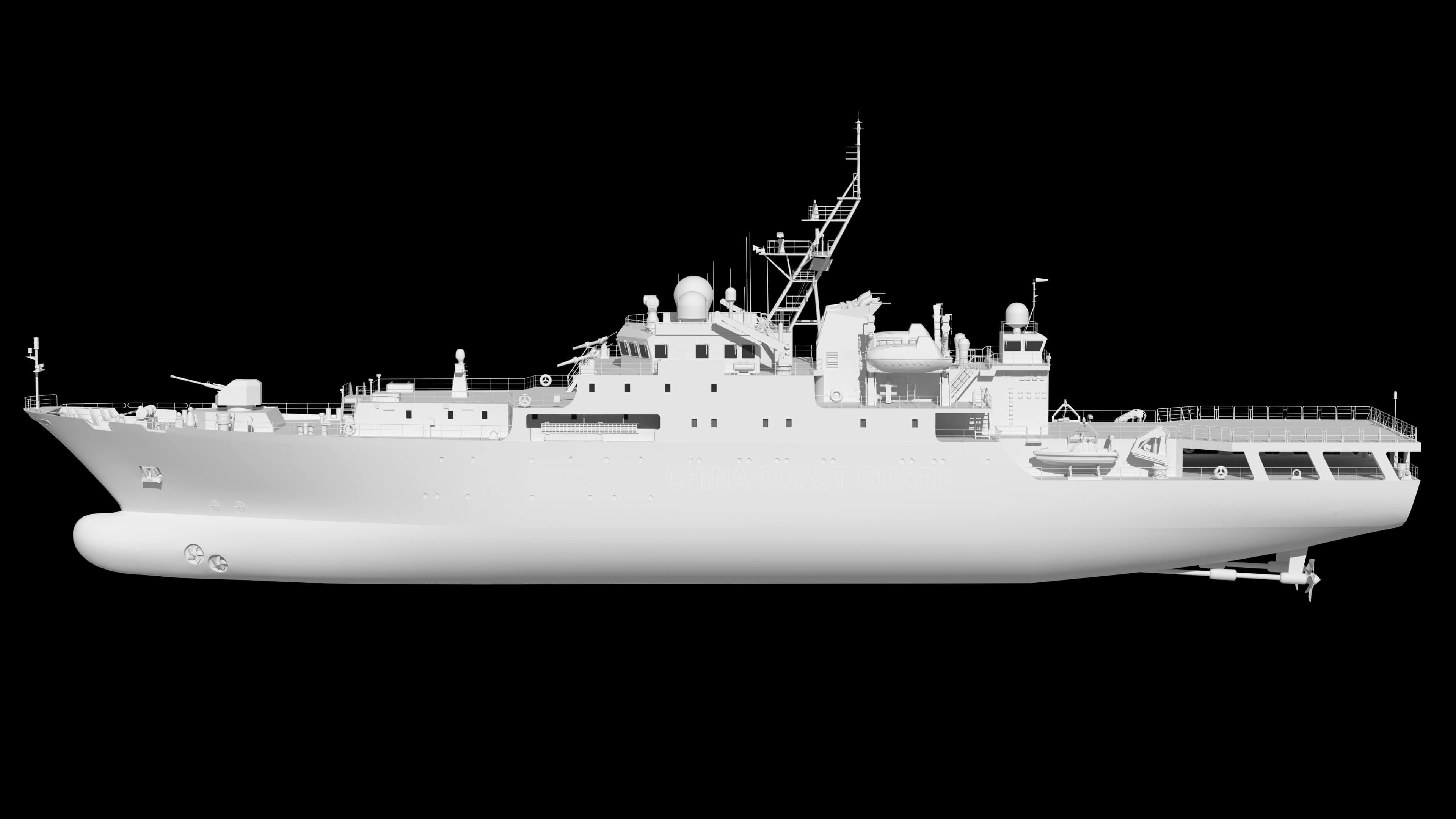 China Coast Guard Vessel 3306 &ndash Maritime Law Enforceme 3D Model