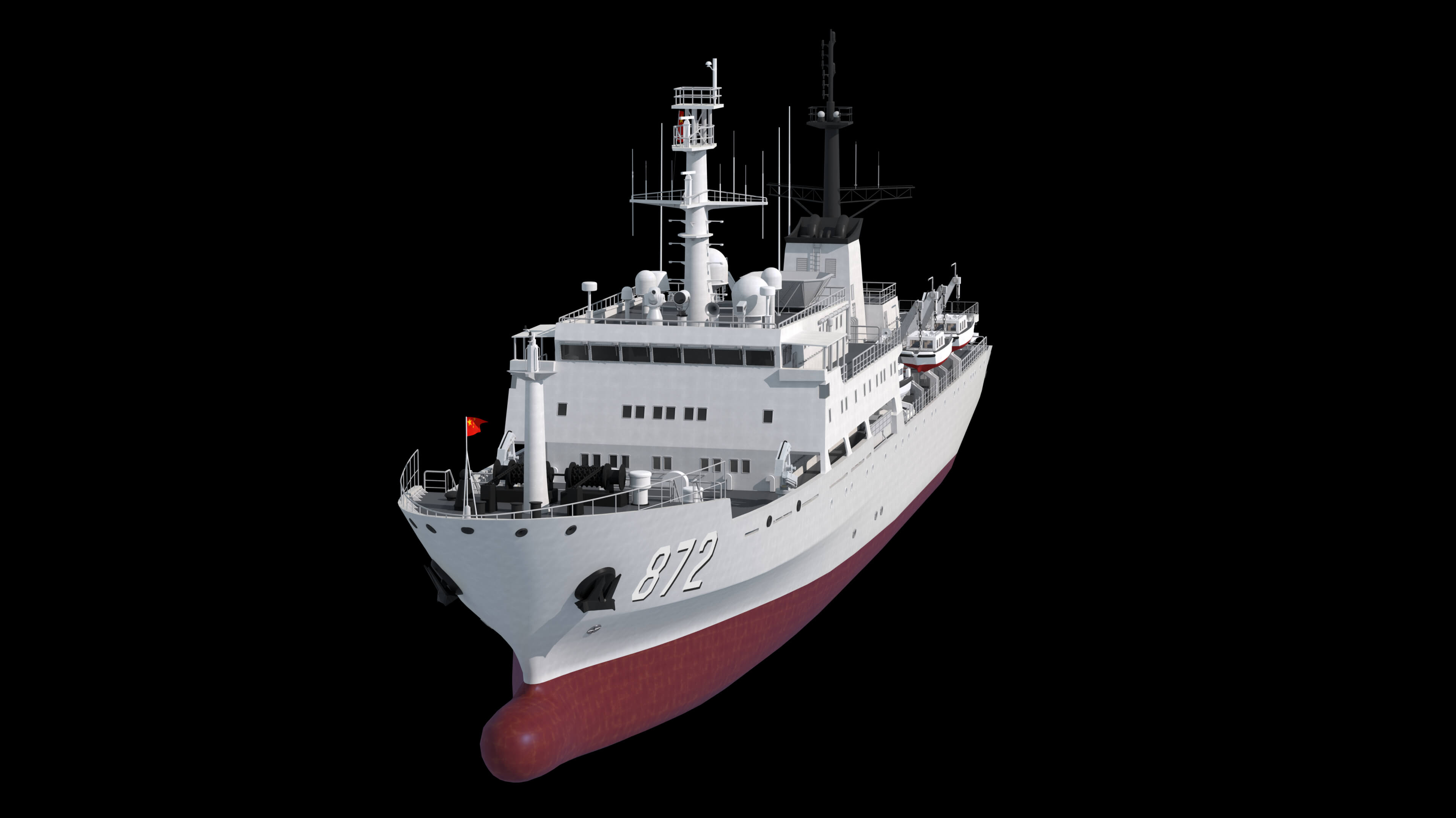 Chinese 872 Zhu Kezhen Type 636A Oceanographic Survey Vessel 3D Model