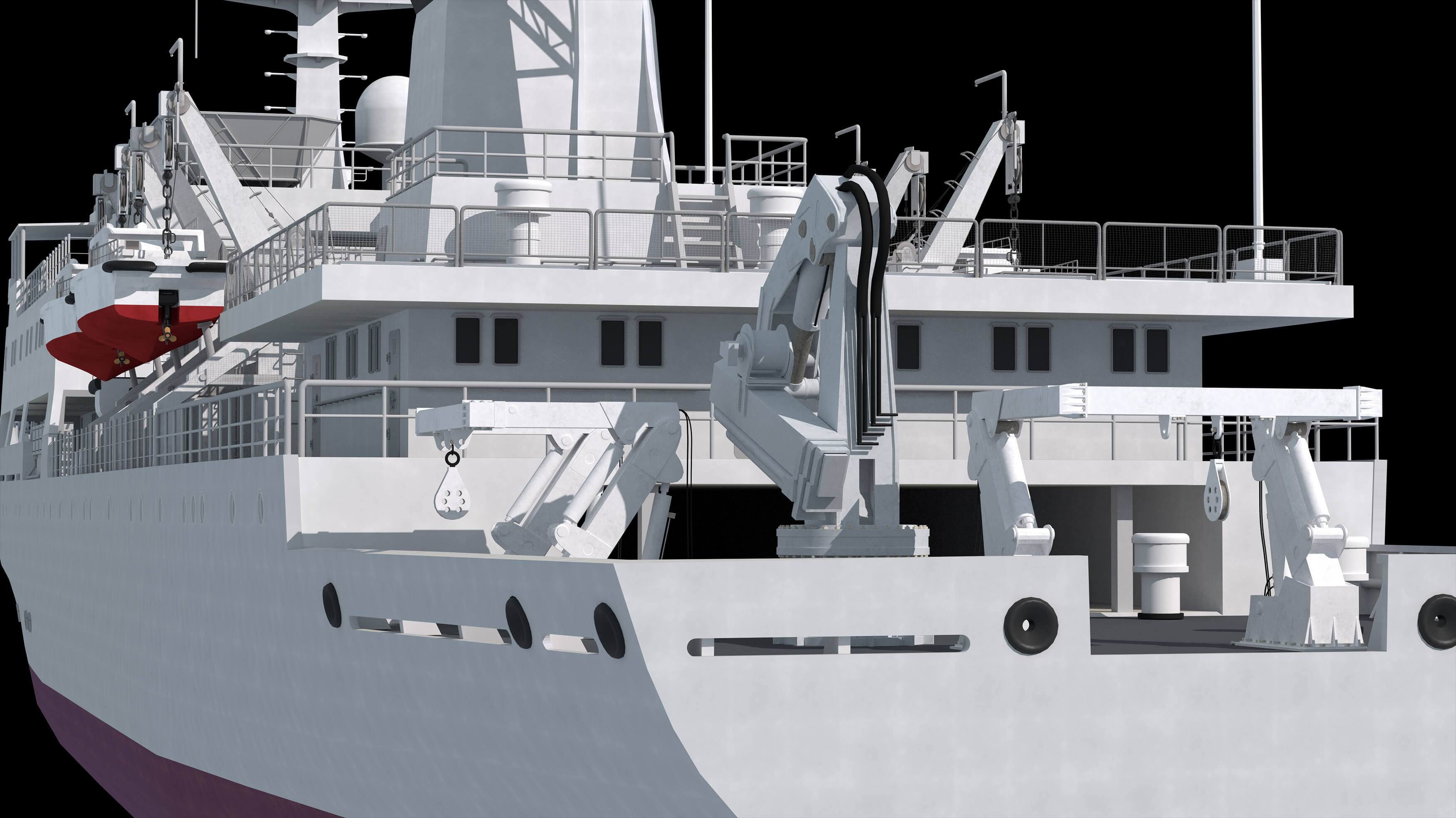 Chinese 872 Zhu Kezhen Type 636A Oceanographic Survey Vessel 3D Model
