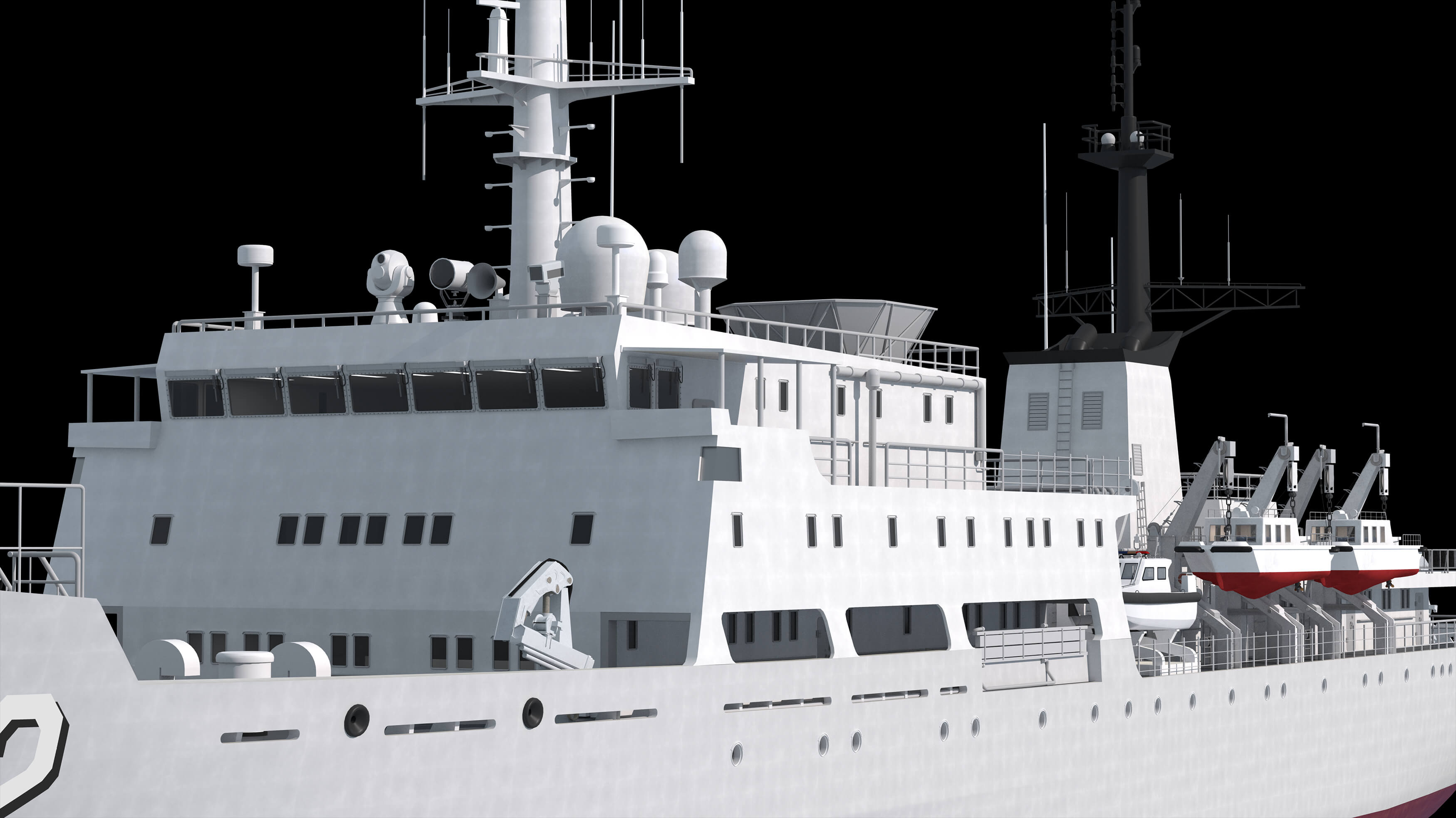 Chinese 872 Zhu Kezhen Type 636A Oceanographic Survey Vessel 3D Model