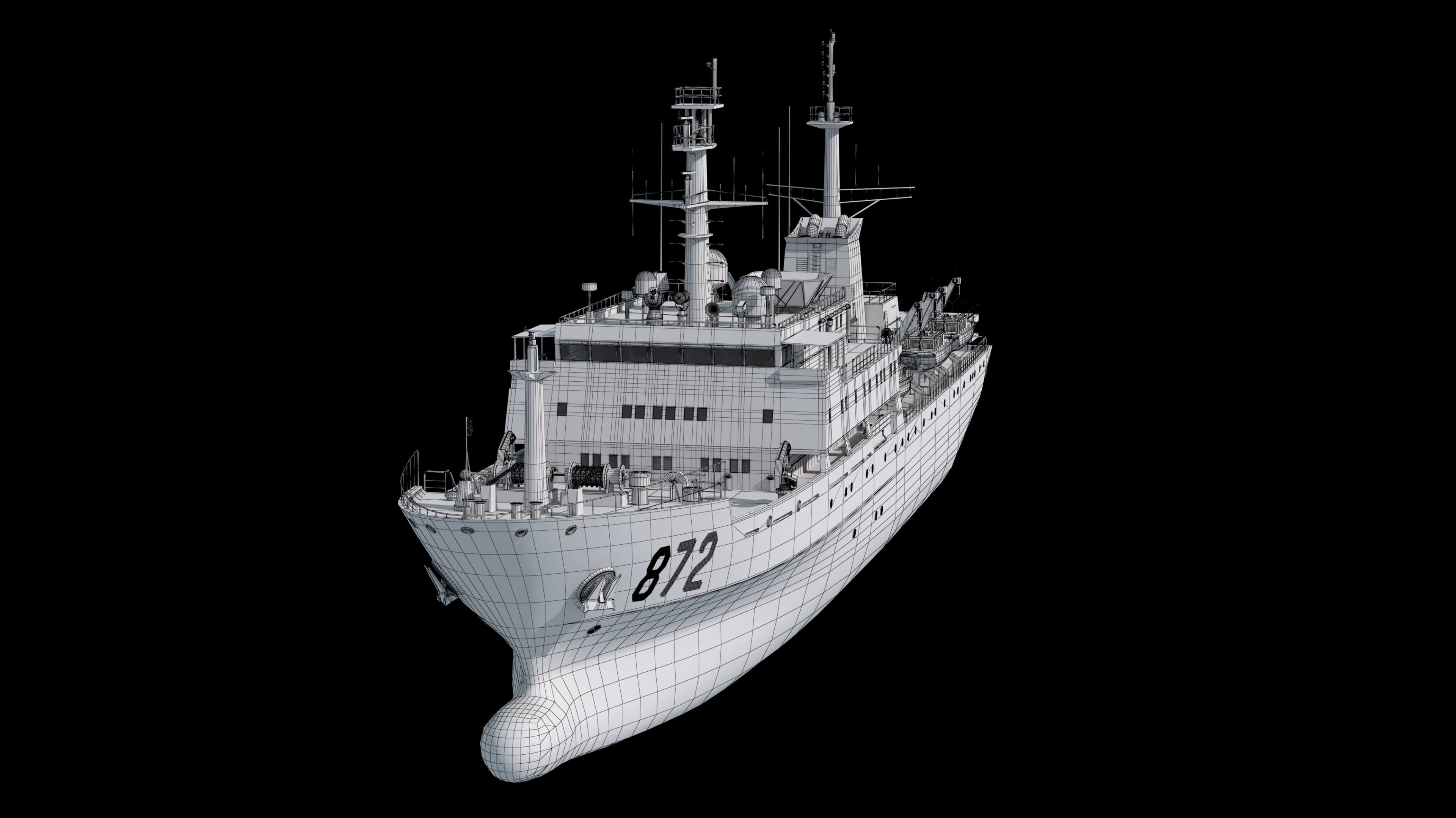 Chinese 872 Zhu Kezhen Type 636A Oceanographic Survey Vessel 3D Model