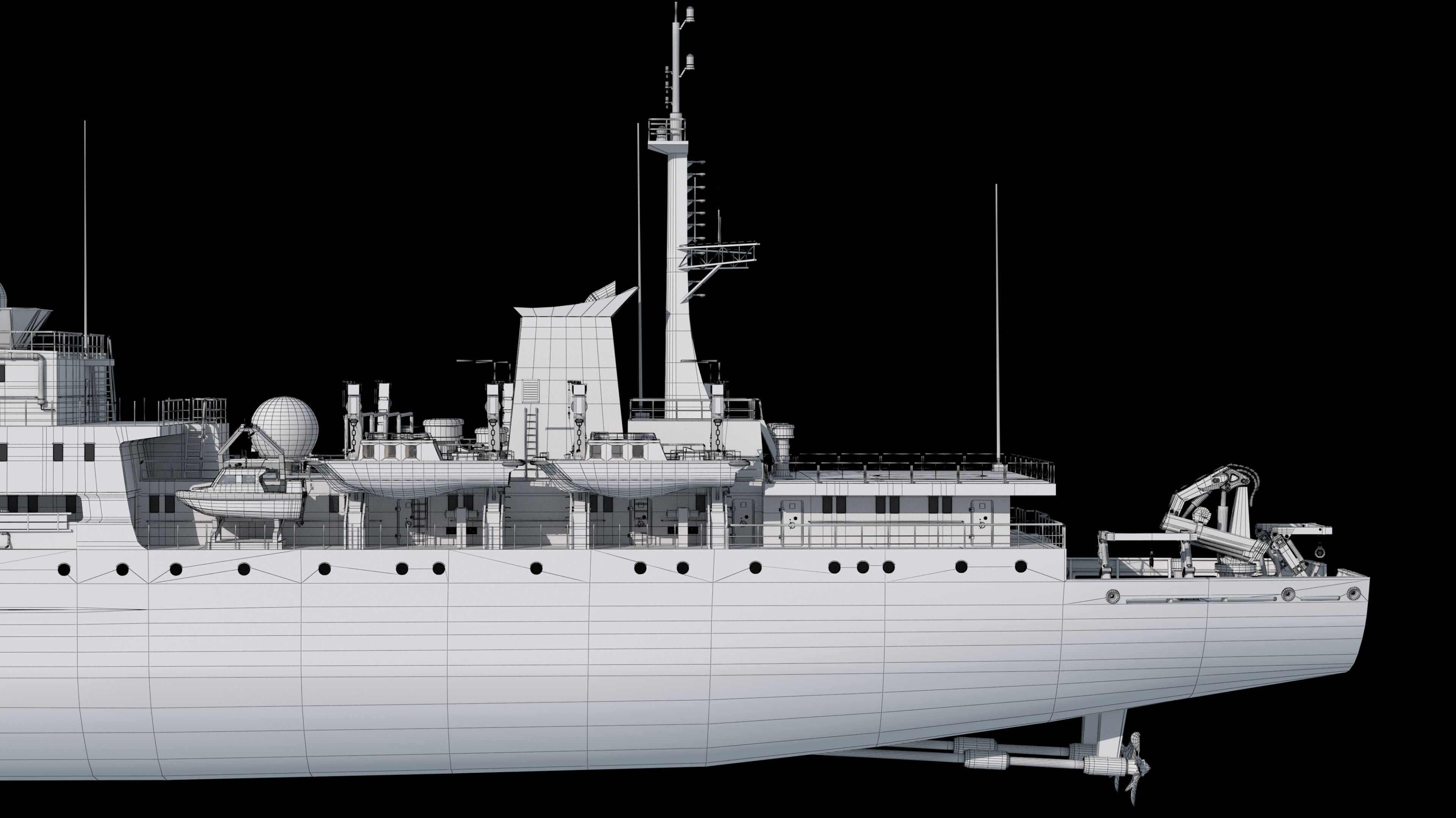 Chinese 872 Zhu Kezhen Type 636A Oceanographic Survey Vessel 3D Model