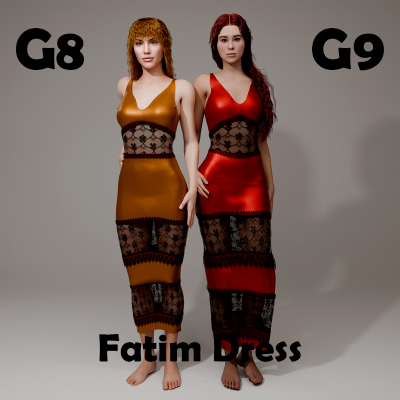 Fatim Dress for Genesis 8 Female / Genesis 9