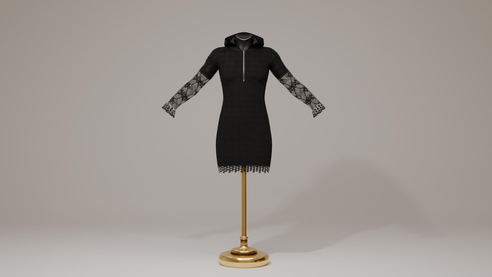 Lace Hooded Dress for Genesis 8 Female / Genesis 9 Daz Content