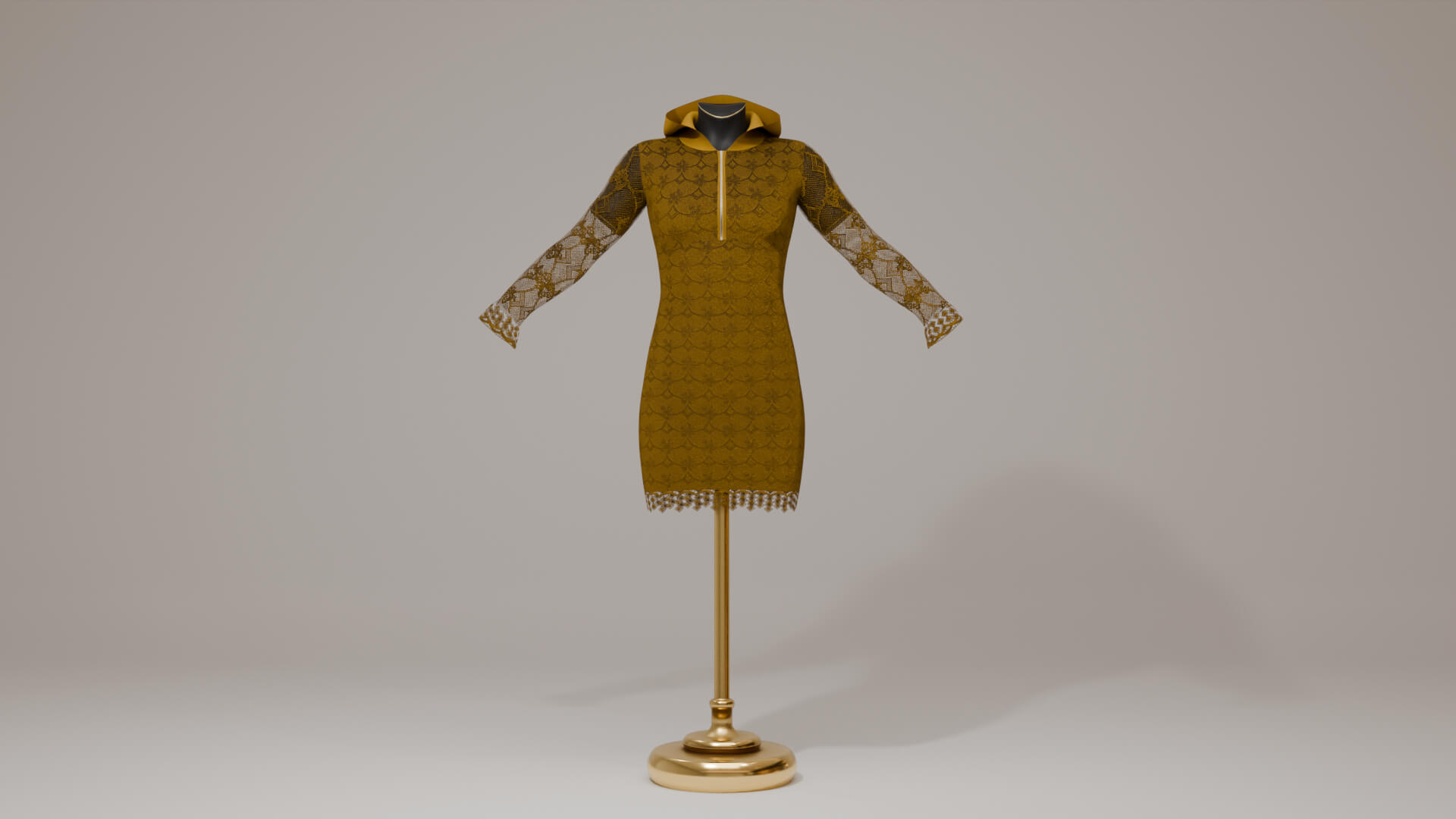 Lace Hooded Dress for Genesis 8 Female / Genesis 9 Daz Content