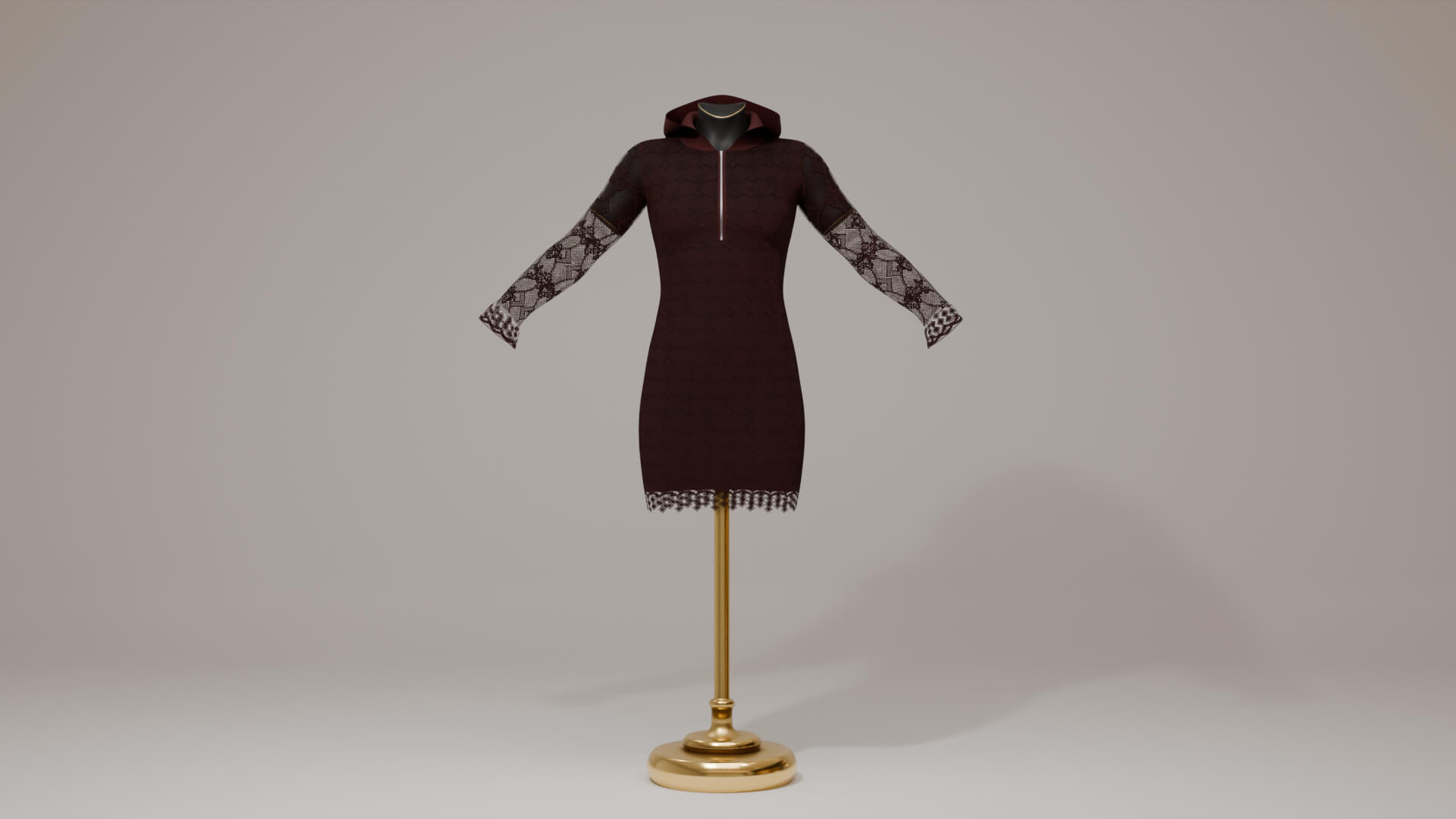 Lace Hooded Dress for Genesis 8 Female / Genesis 9 Daz Content