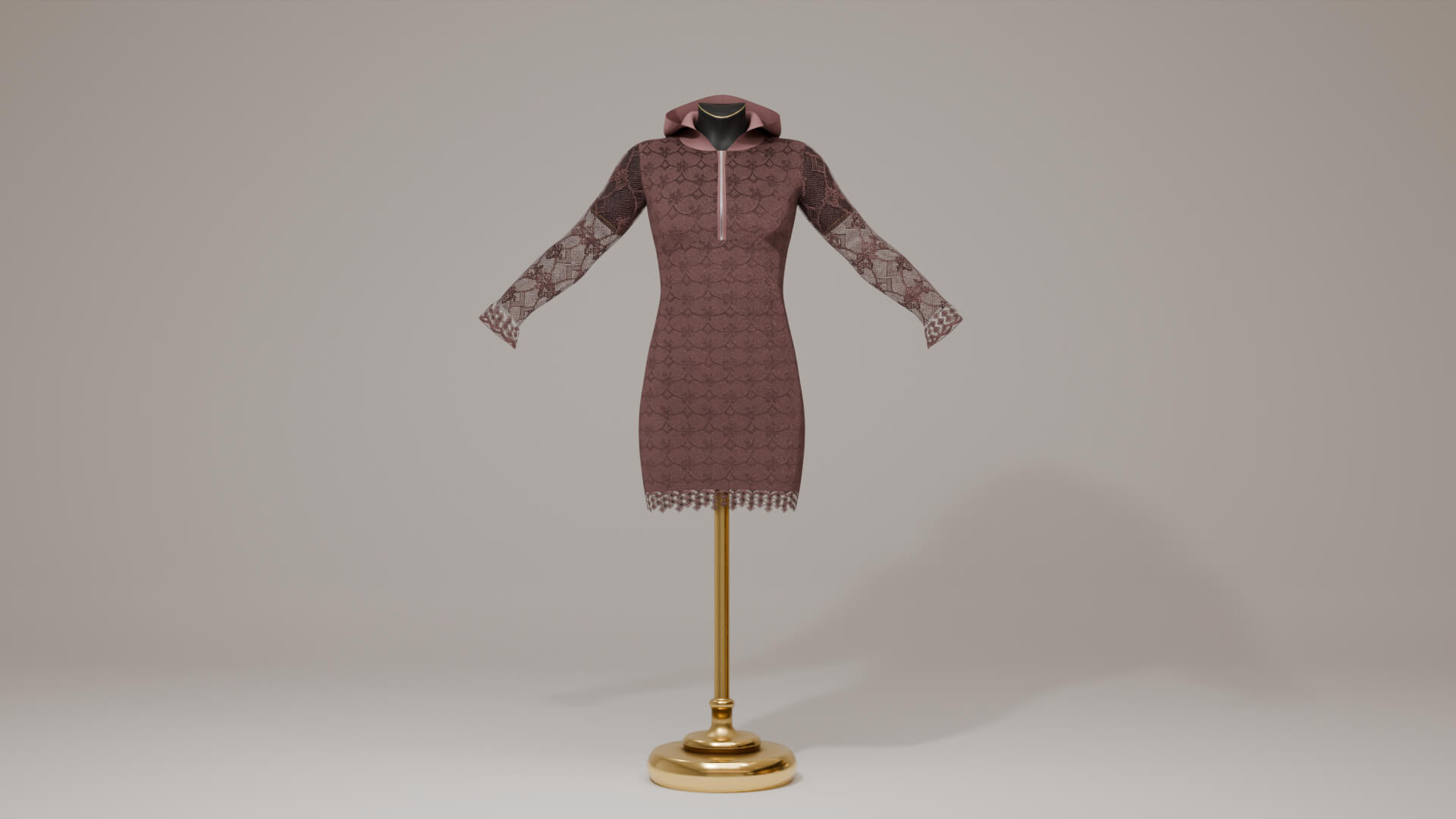 Lace Hooded Dress for Genesis 8 Female / Genesis 9 Daz Content