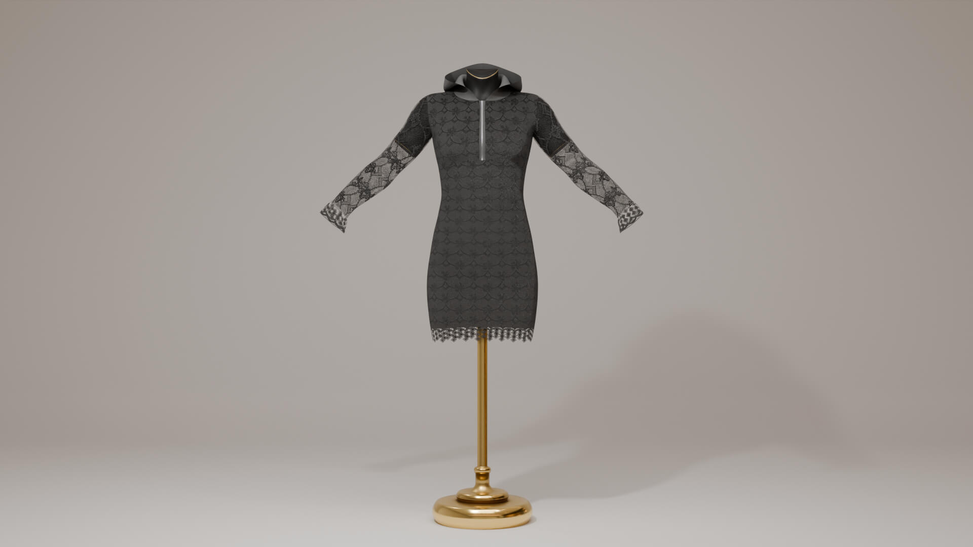 Lace Hooded Dress for Genesis 8 Female / Genesis 9 Daz Content